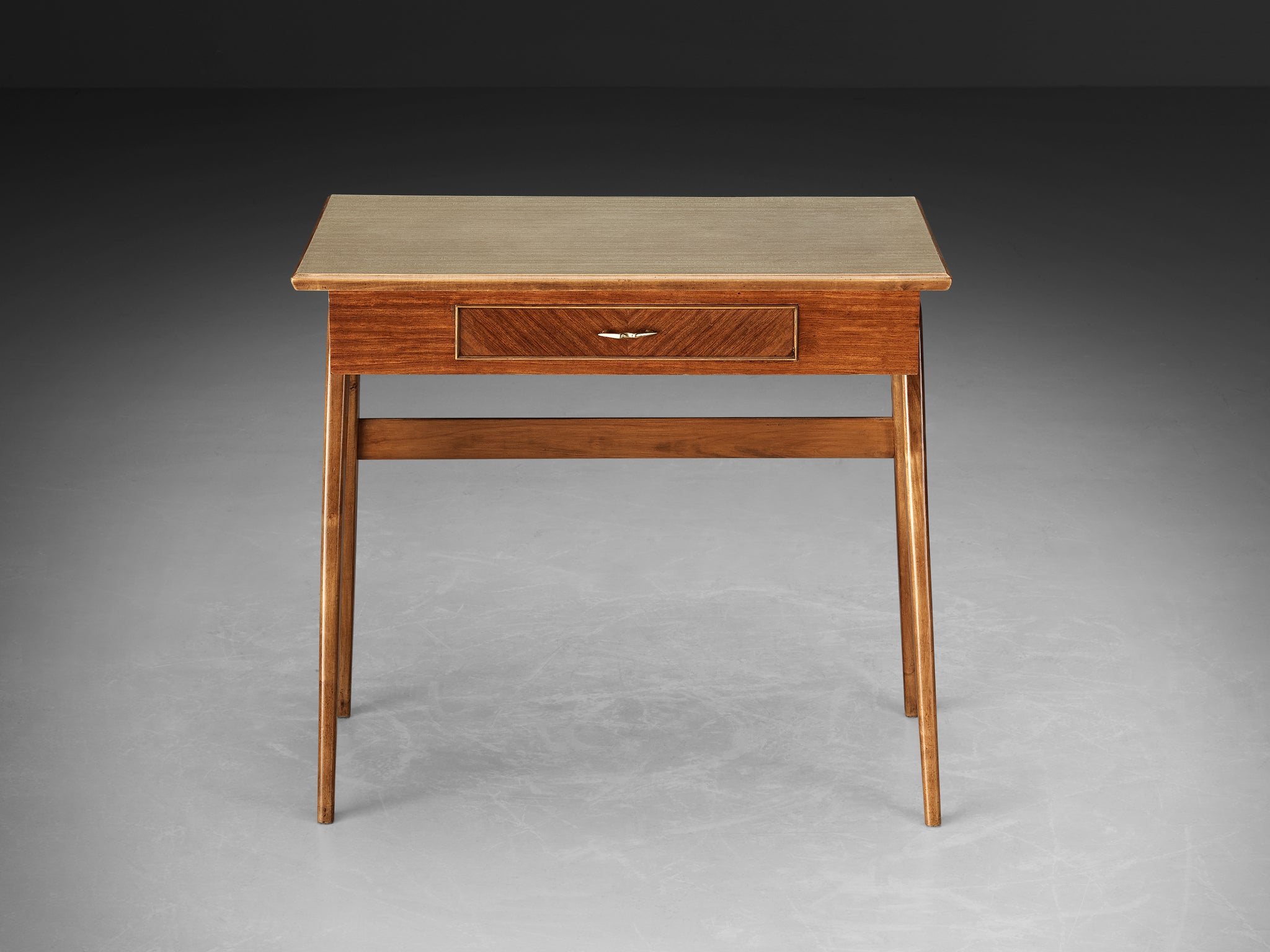 Elegant Italian Small Desk in Walnut and Mahogany Tables Morentz