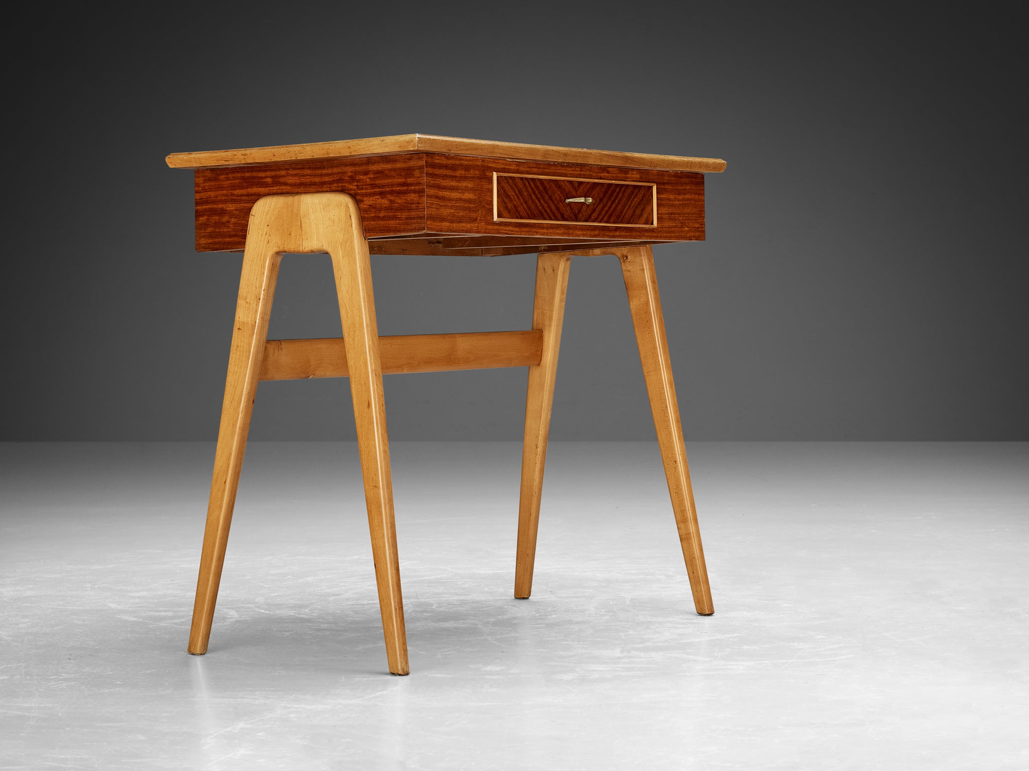 Elegant Italian Small Desk in Cherry and Mahogany Tables Morentz