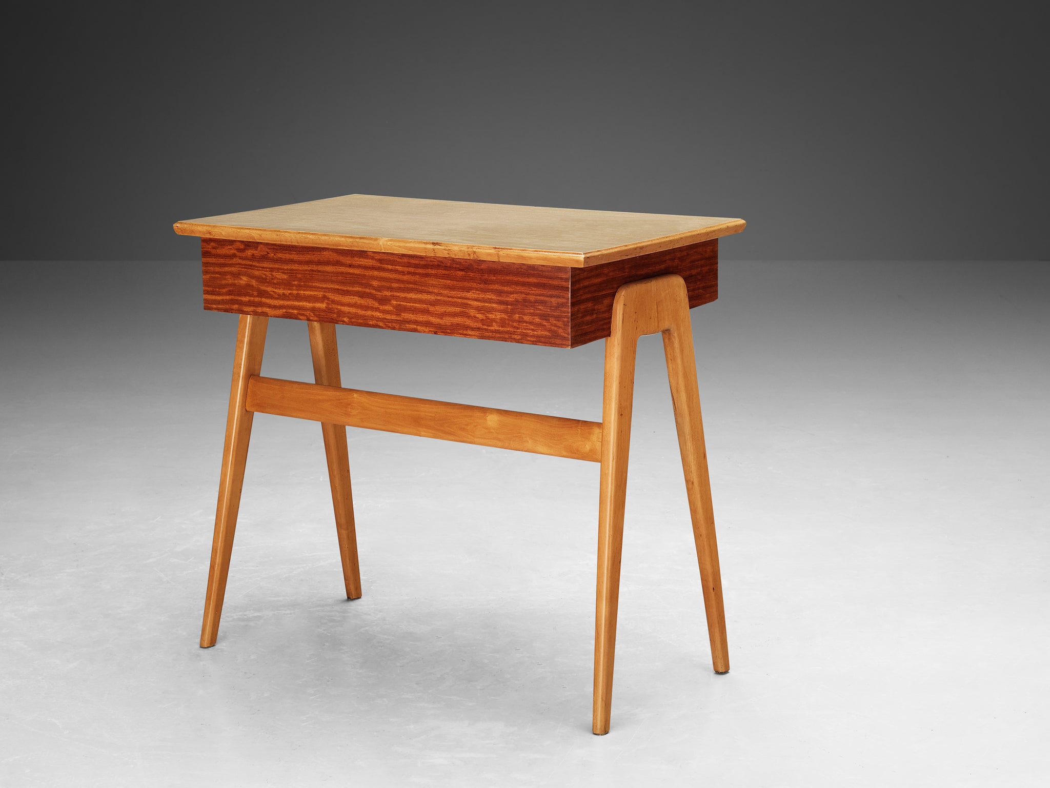 Elegant Italian Small Desk in Cherry and Mahogany Tables Morentz