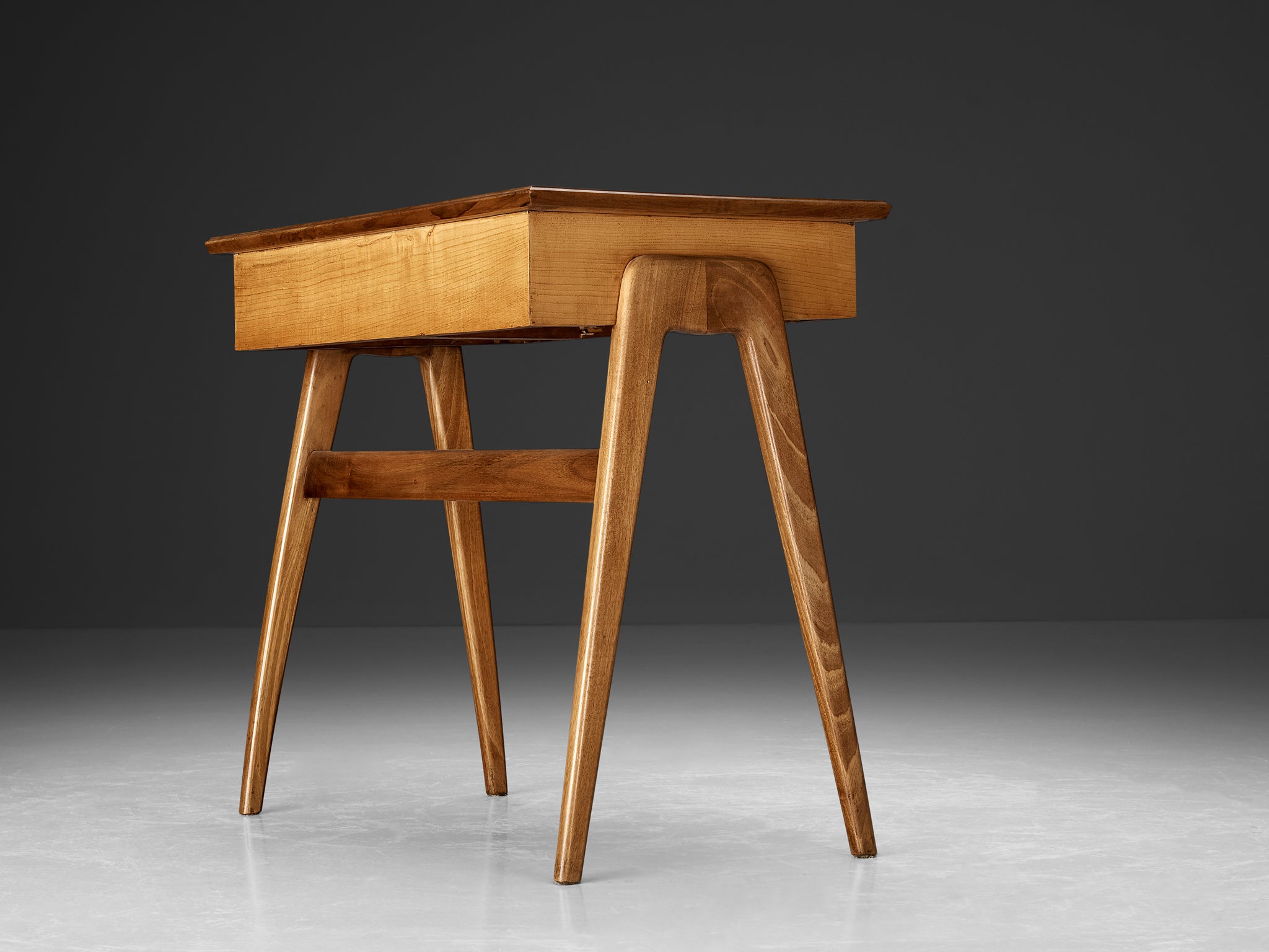 Elegant Italian Small Desk in Ash and Walnut Tables Morentz
