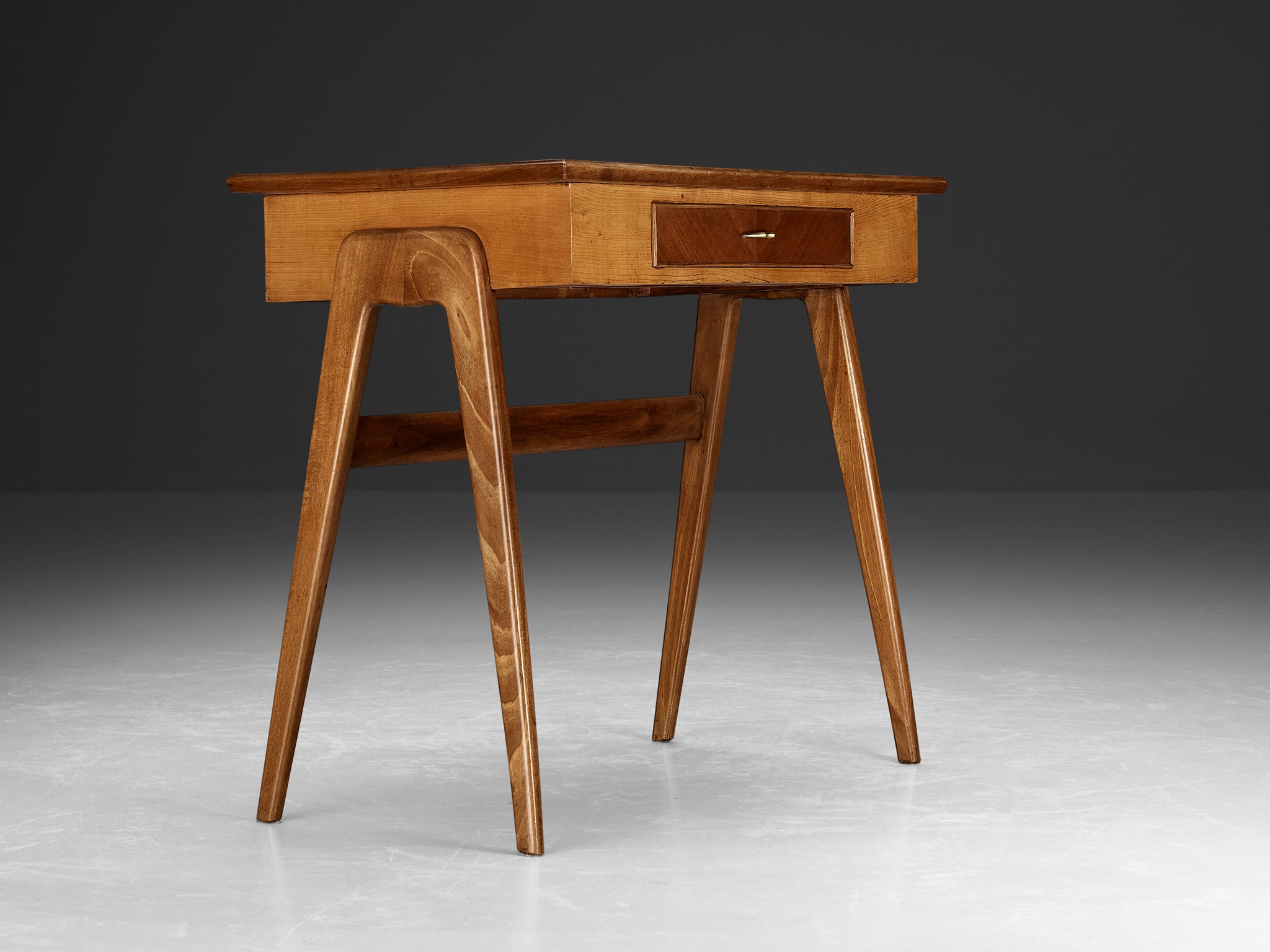 Elegant Italian Small Desk in Ash and Walnut Tables Morentz