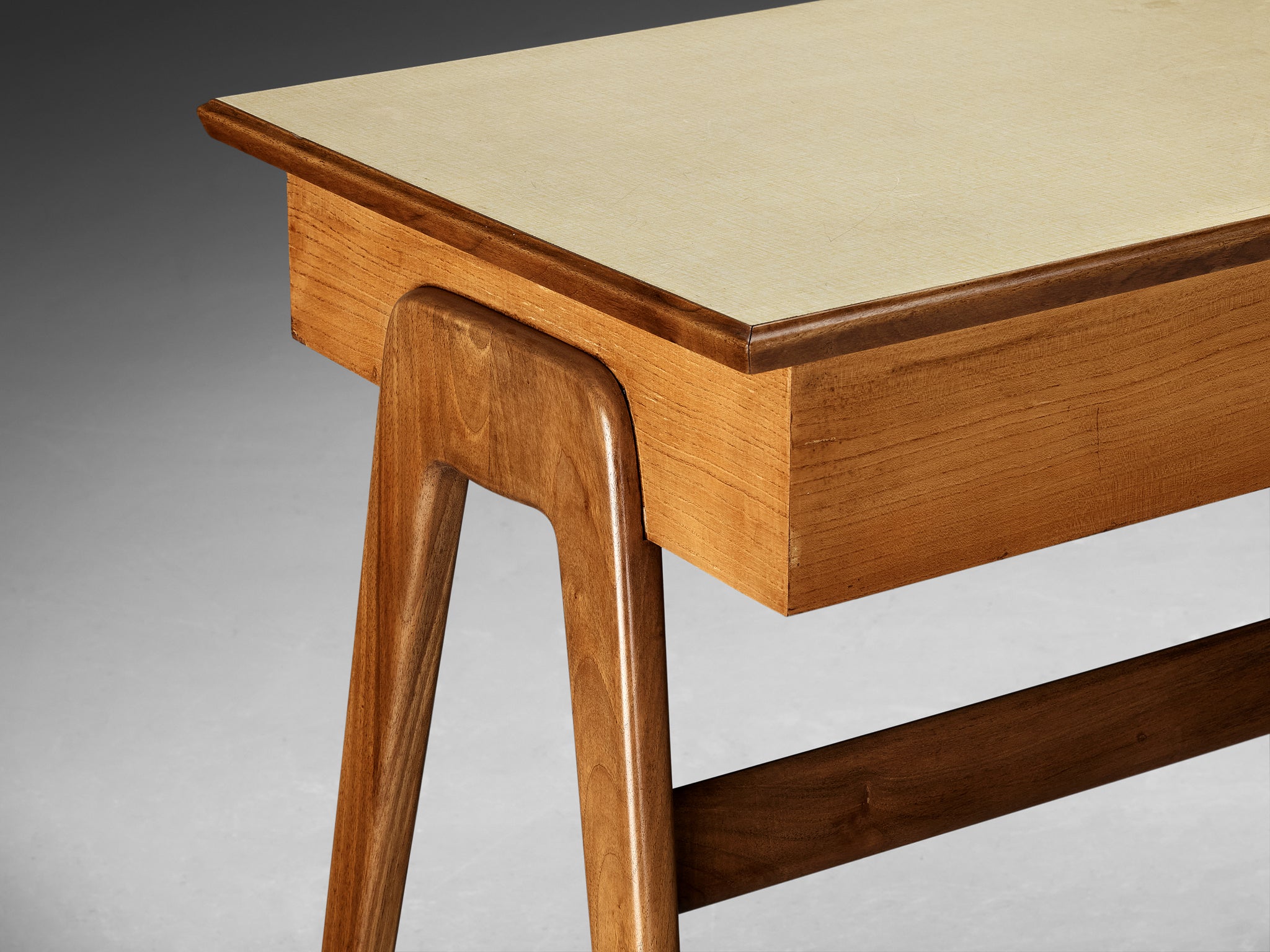 Elegant Italian Small Desk in Ash and Walnut Tables Morentz