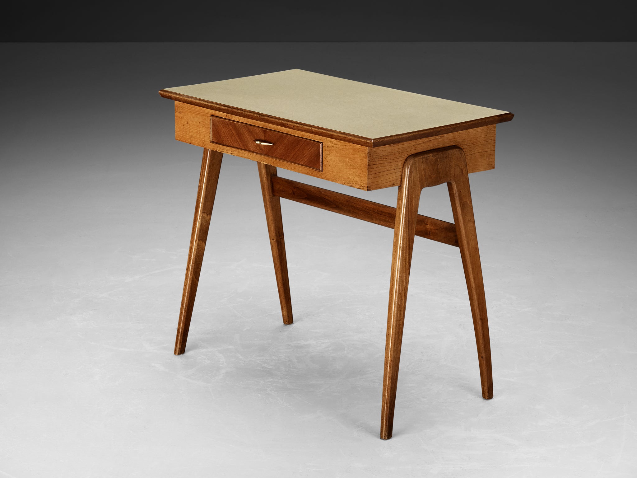 Elegant Italian Small Desk in Ash and Walnut Tables Morentz