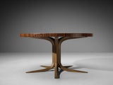 Jules Wabbes Center Table in Wengé and Bronze