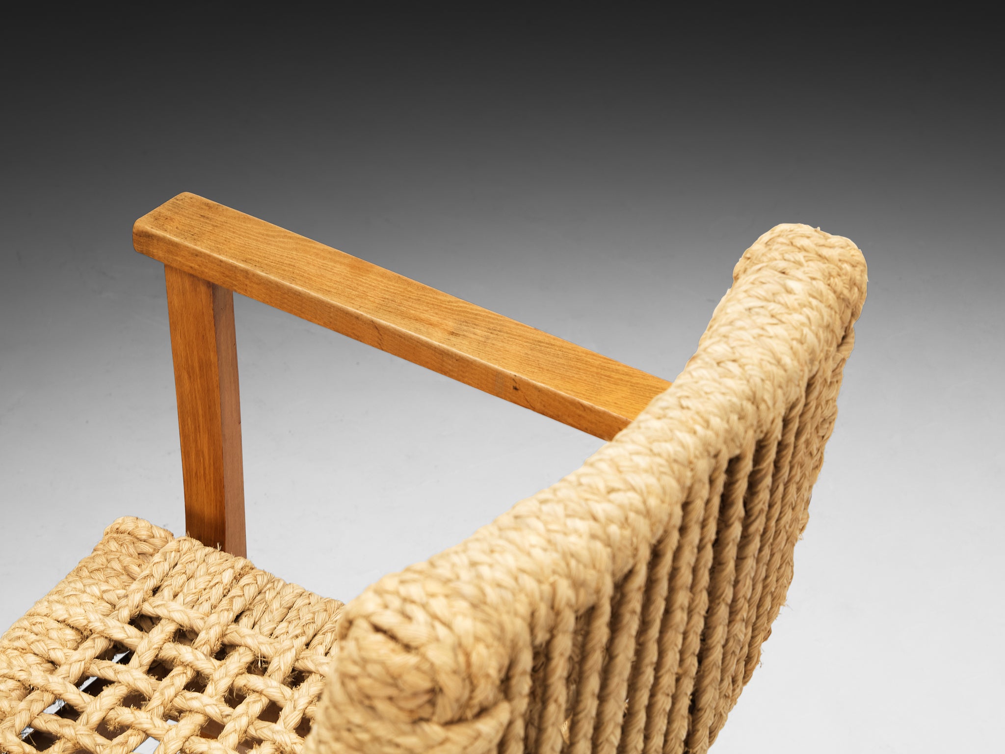 Adrian & Frida Audoux Minet for Vibo Armchair in Braided Hemp Seating Morentz