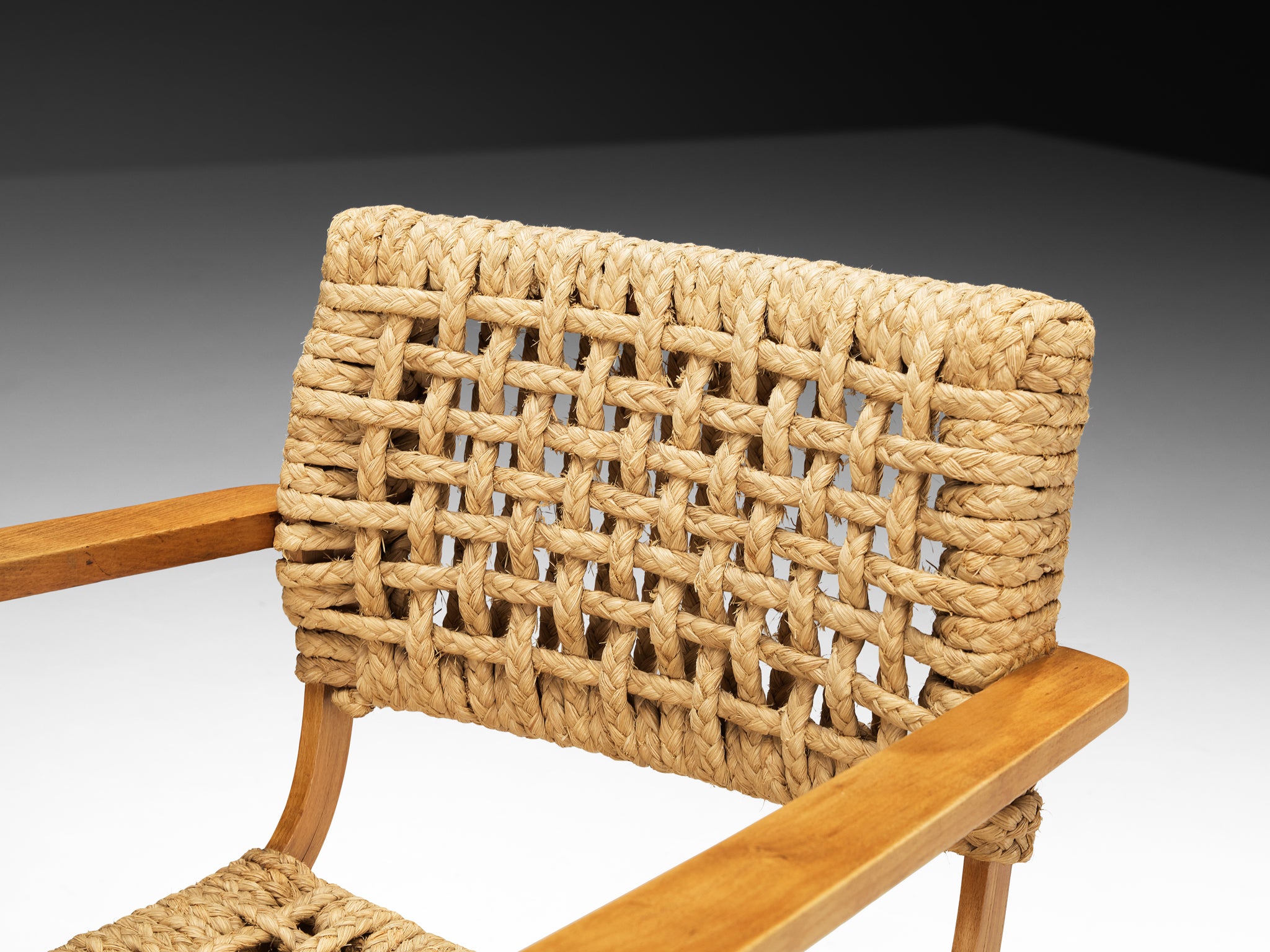 Adrian & Frida Audoux Minet for Vibo Armchair in Braided Hemp Seating Morentz