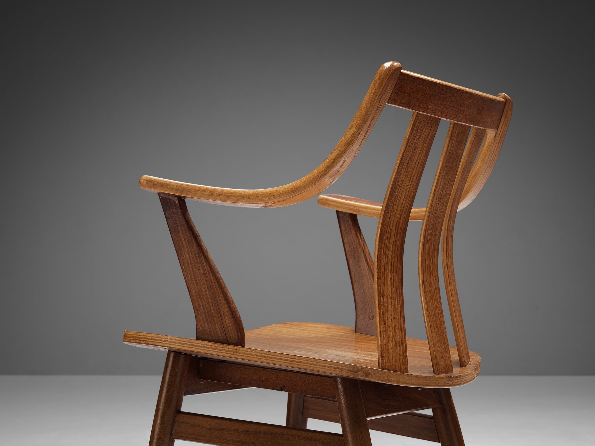 Dutch Set of Six Armchairs in Plywood seating Morentz