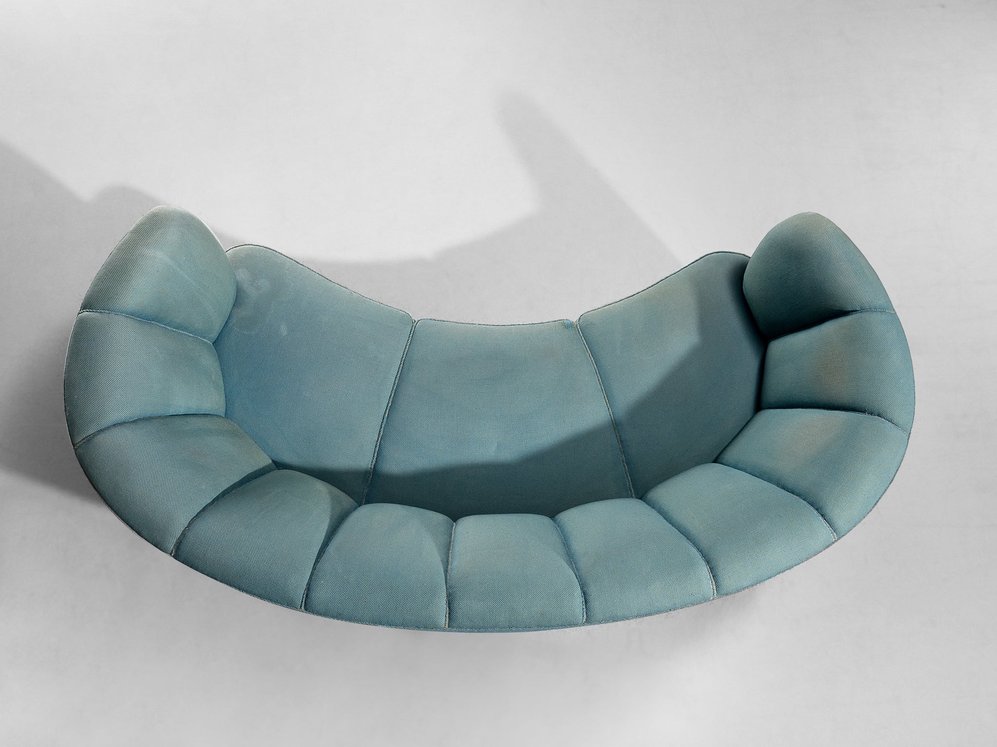 Danish Banana Sofa in Muted Teal Upholstery Seating Morentz