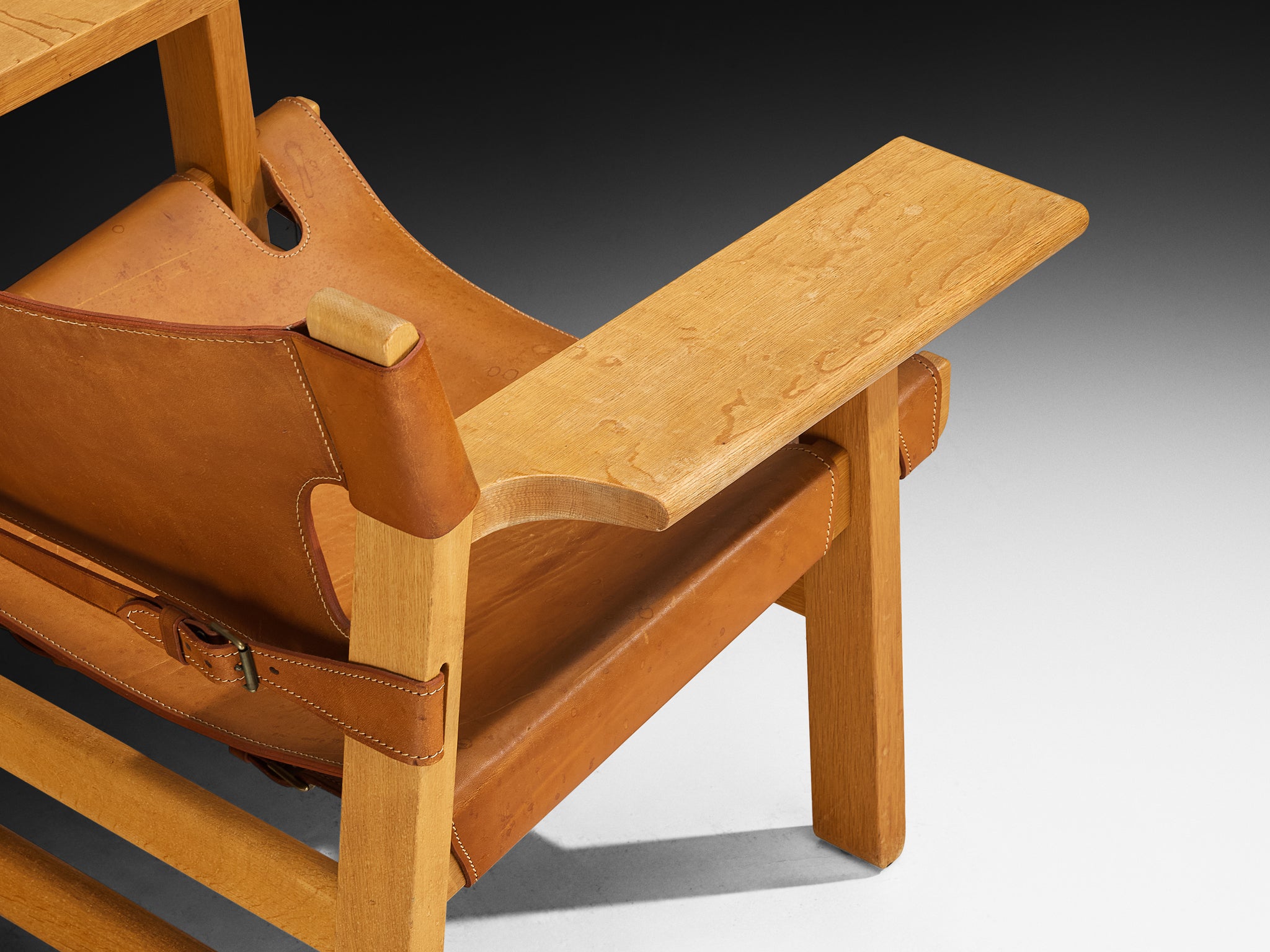 Børge Mogensen 'Spanish Chair' in Oak and Cognac Leather