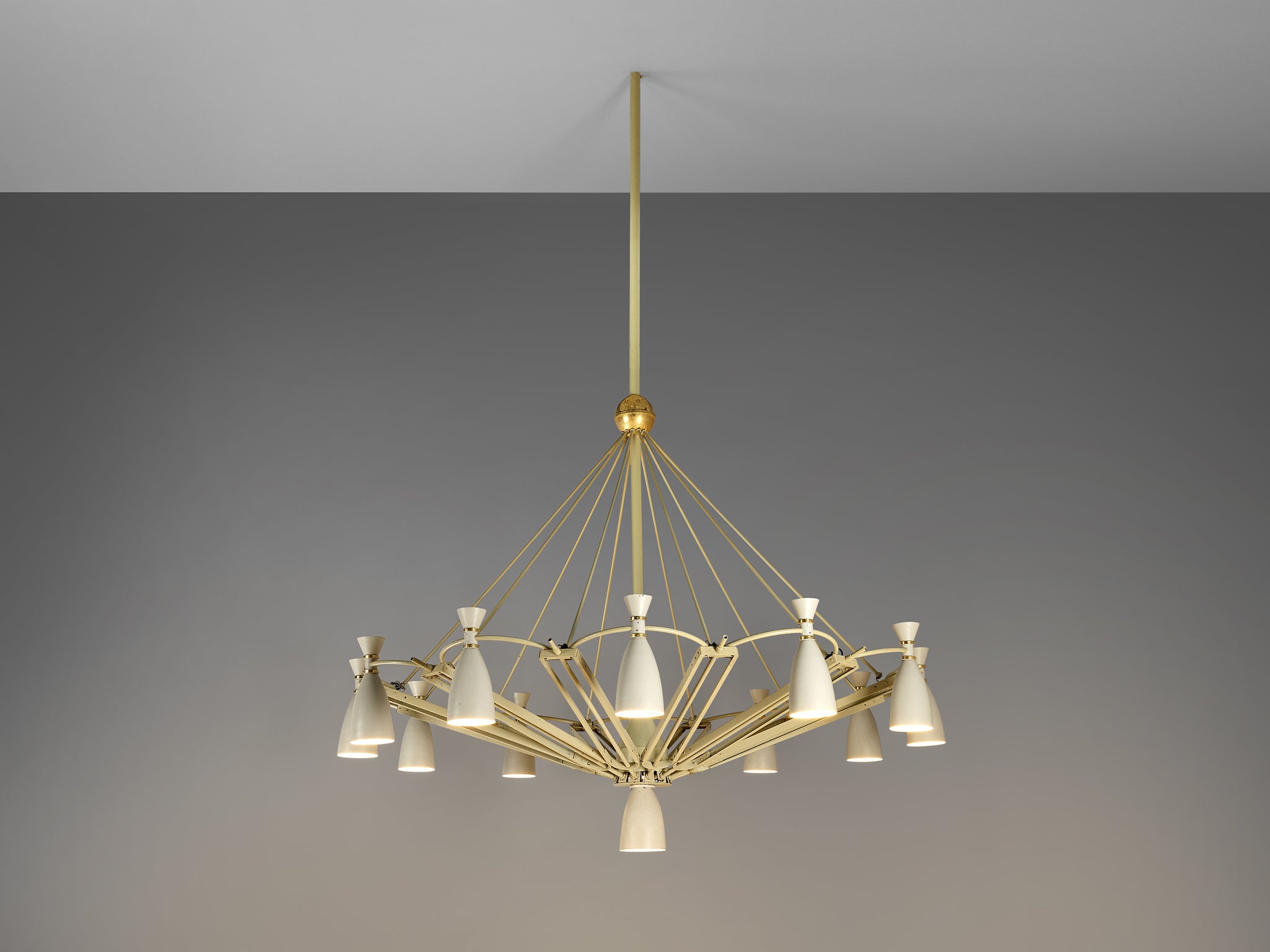 Monumental Chandelier in Lacquered Metal 3M Diameter