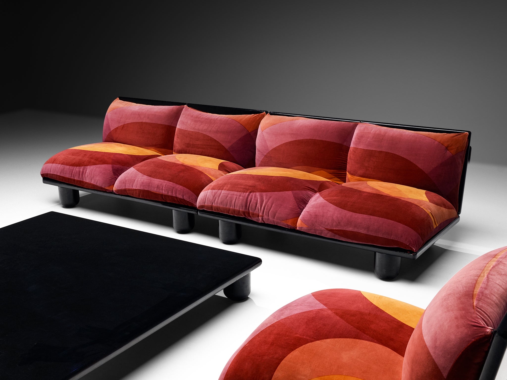 Carlo Bartoli for Rossi di Albizzate 'Blop' Lounge Chairs in Original Fabric Seating Morentz