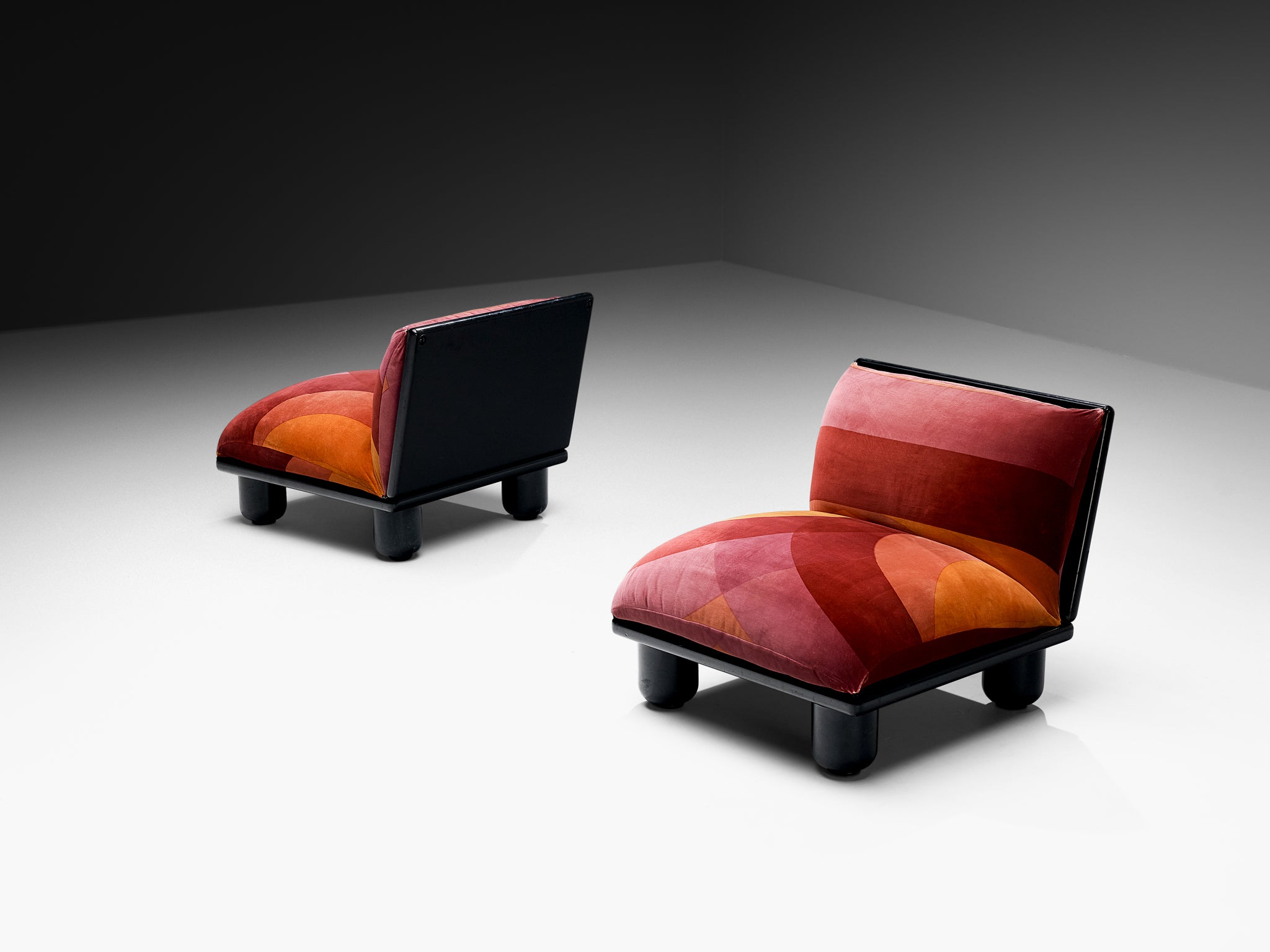 Carlo Bartoli for Rossi di Albizzate 'Blop' Lounge Chairs in Original Fabric Seating Morentz