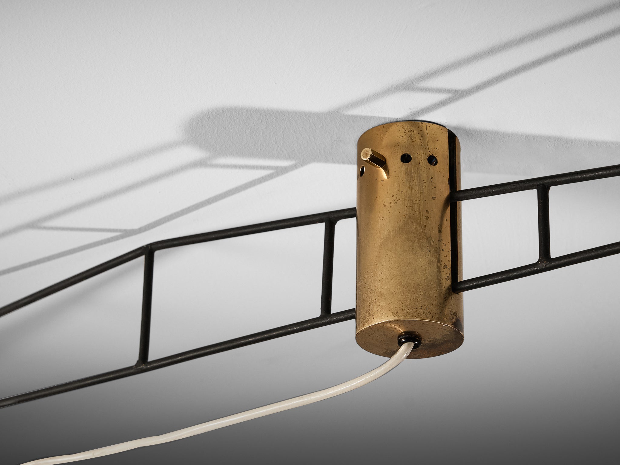 Stunning Stilnovo Chandelier in Metal and Brass