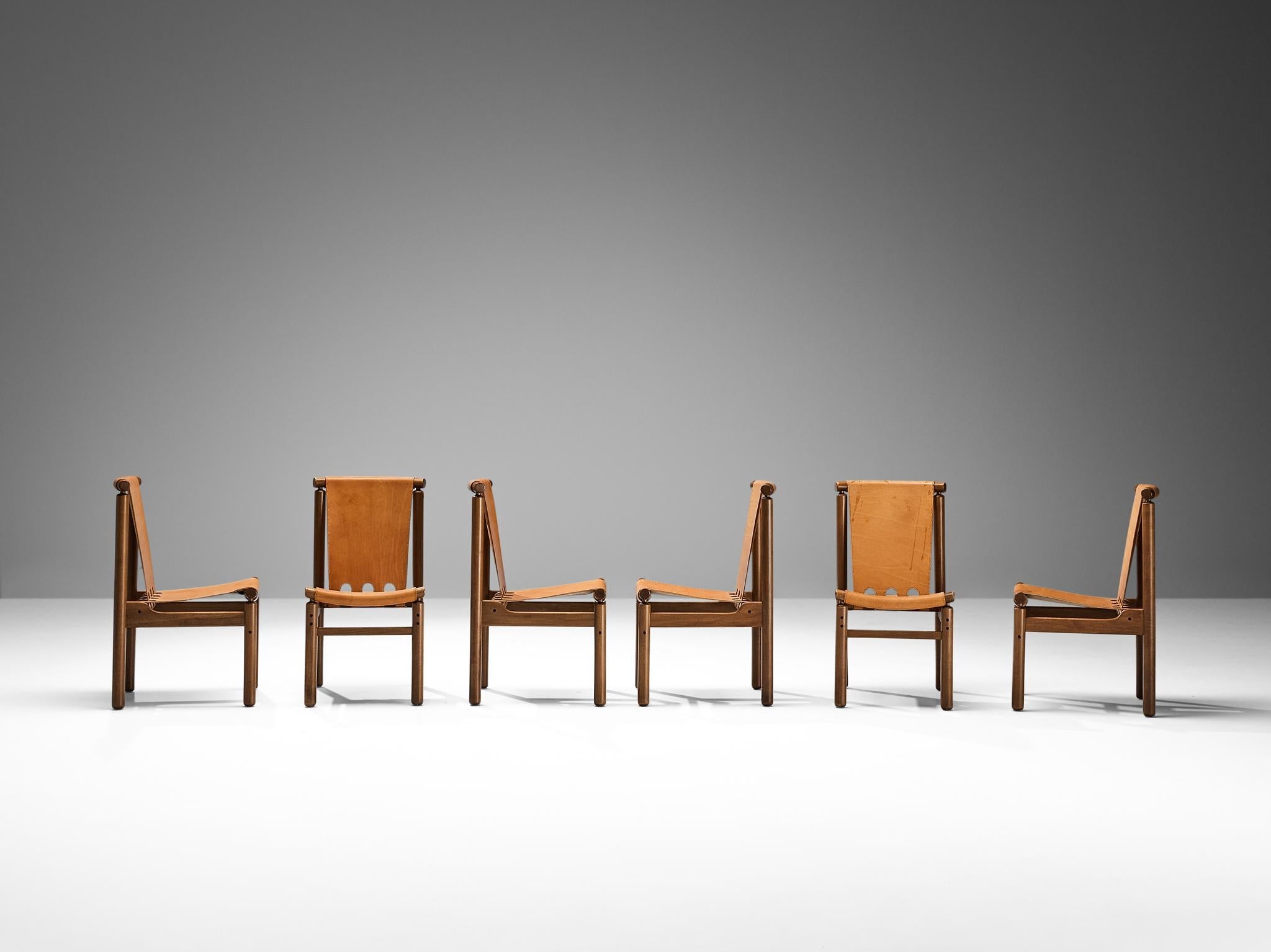 Ilmari Tapiovaara for La Permanente Mobili Cantù Set of Six Dining Chairs