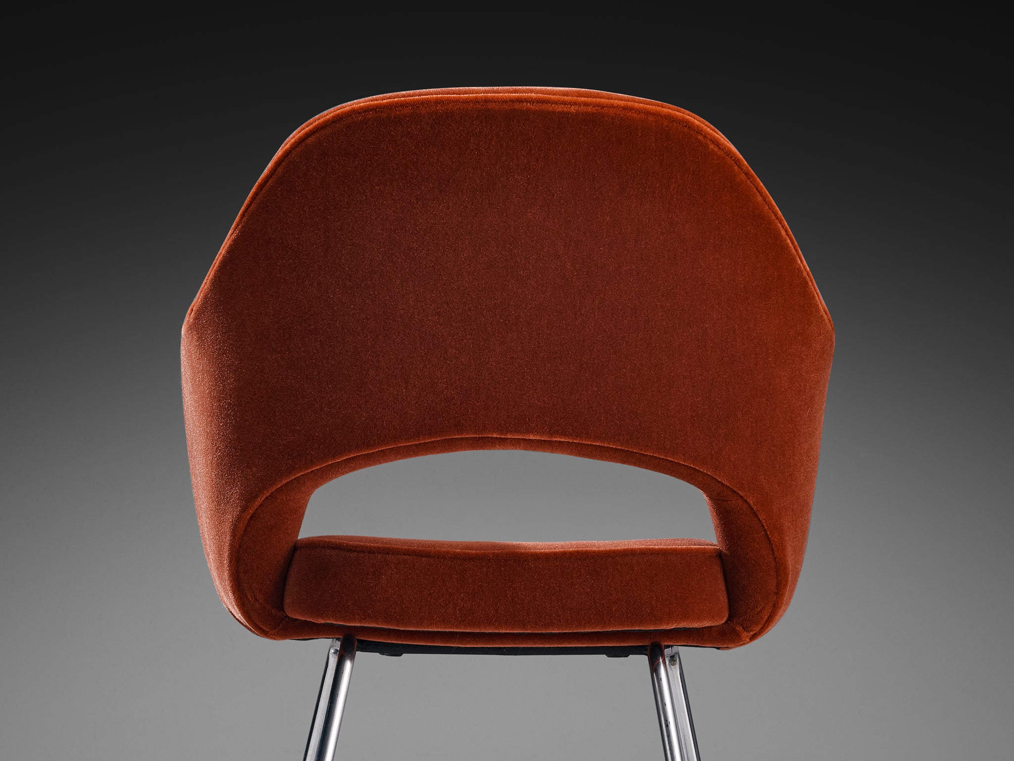 Eero Saarinen Limited Edition ‘Conference’ Armchair in Orange Fabric