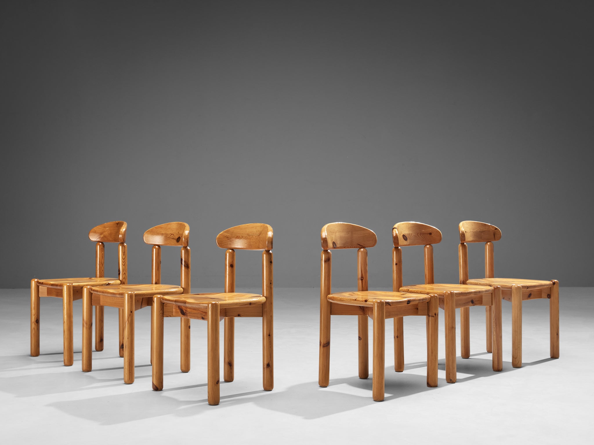 Rainer Daumiller Set of Six Dining Chairs in Pine Seating Morentz