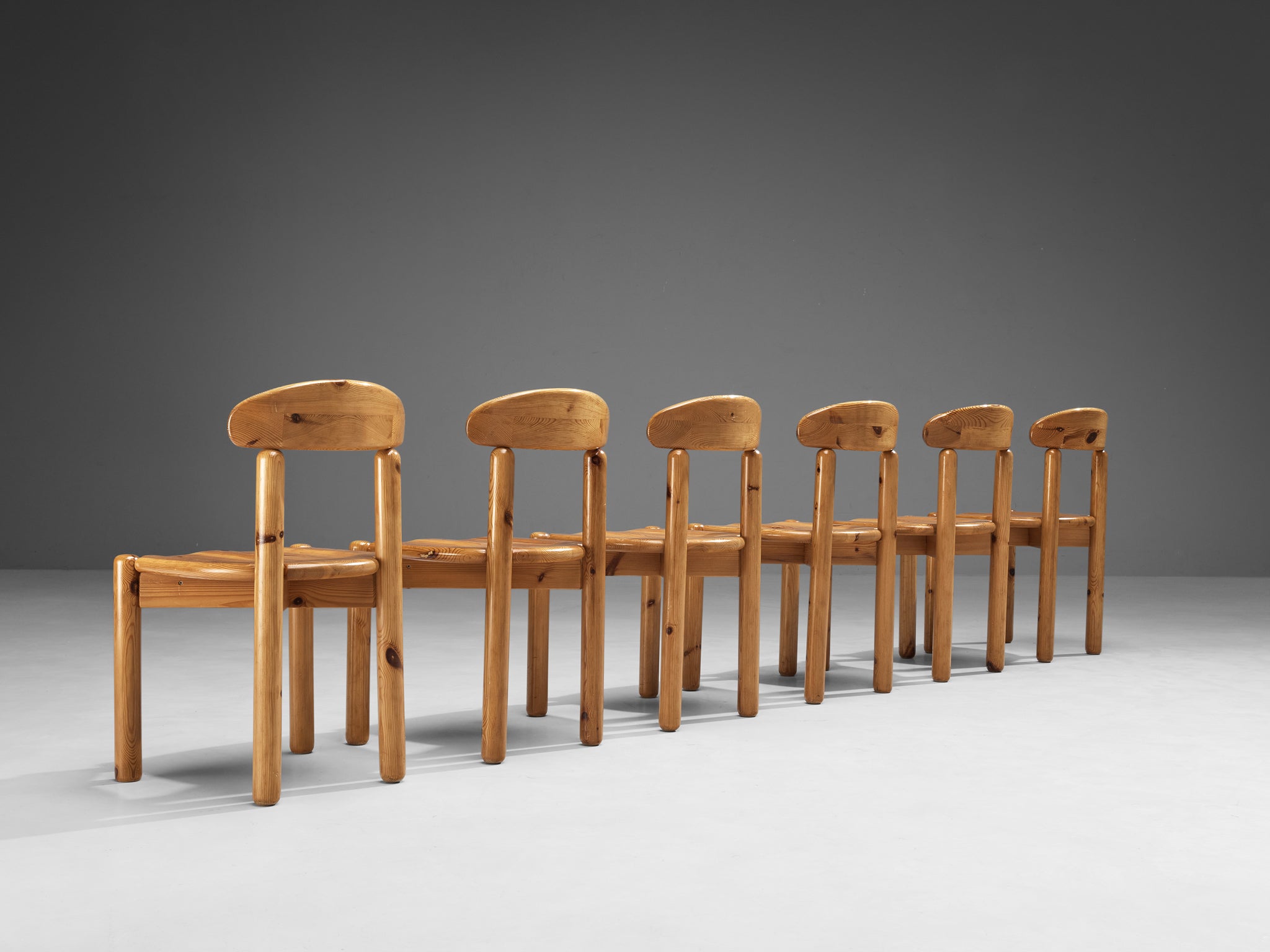 Rainer Daumiller Set of Six Dining Chairs in Pine Seating Morentz