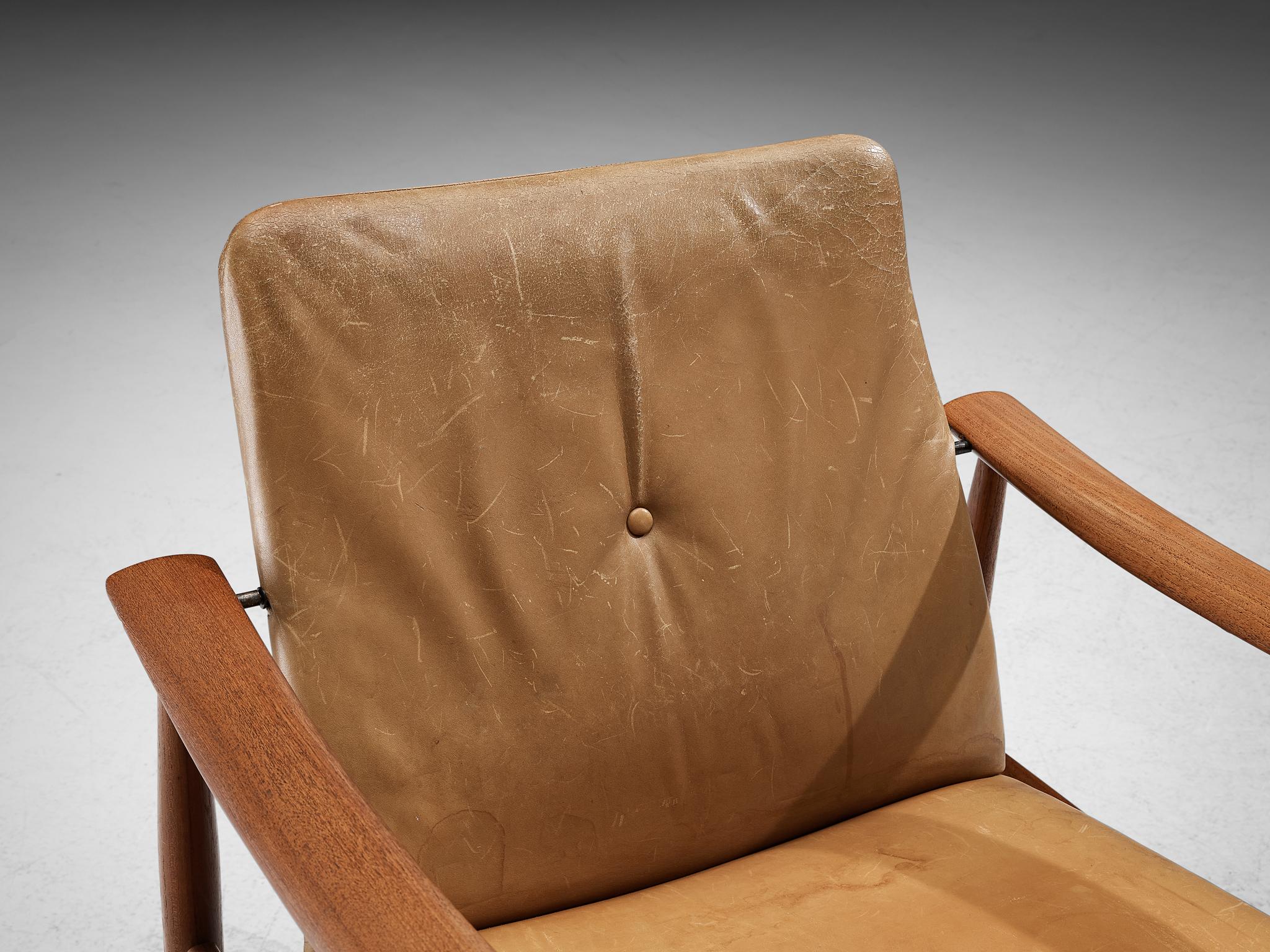 Finn Juhl for France & Søn Lounge Chair in Teak and Leather