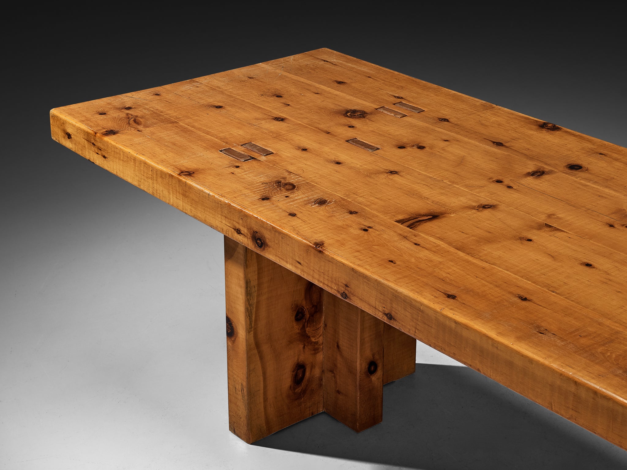 Giuseppe Rivadossi for Officina Rivadossi Large Dining Table in Pine Tables Morentz