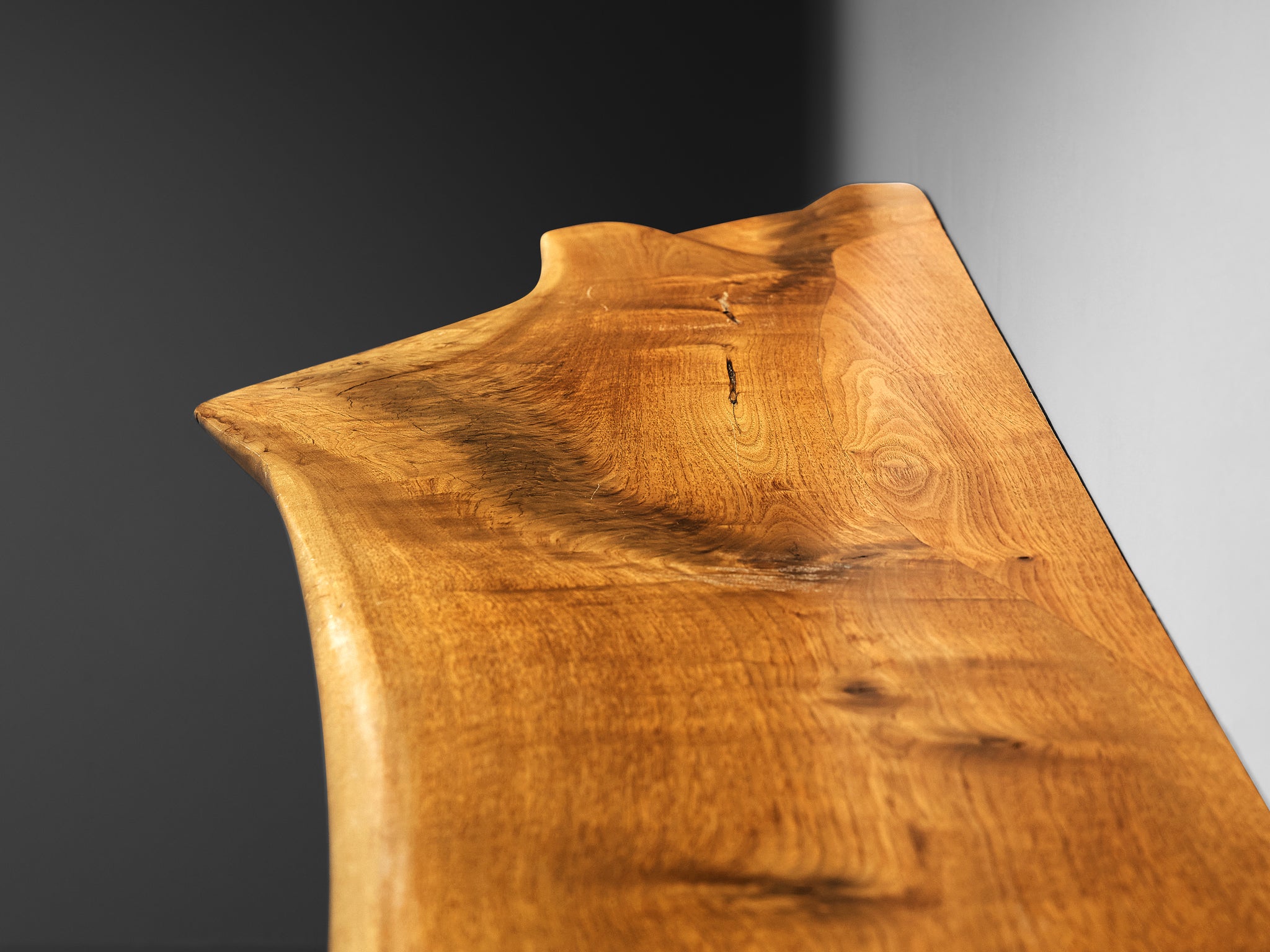 Phillip Lloyd Powell Wall-Mounted Console Shelf in Walnut Case pieces and storage cabinets Morentz