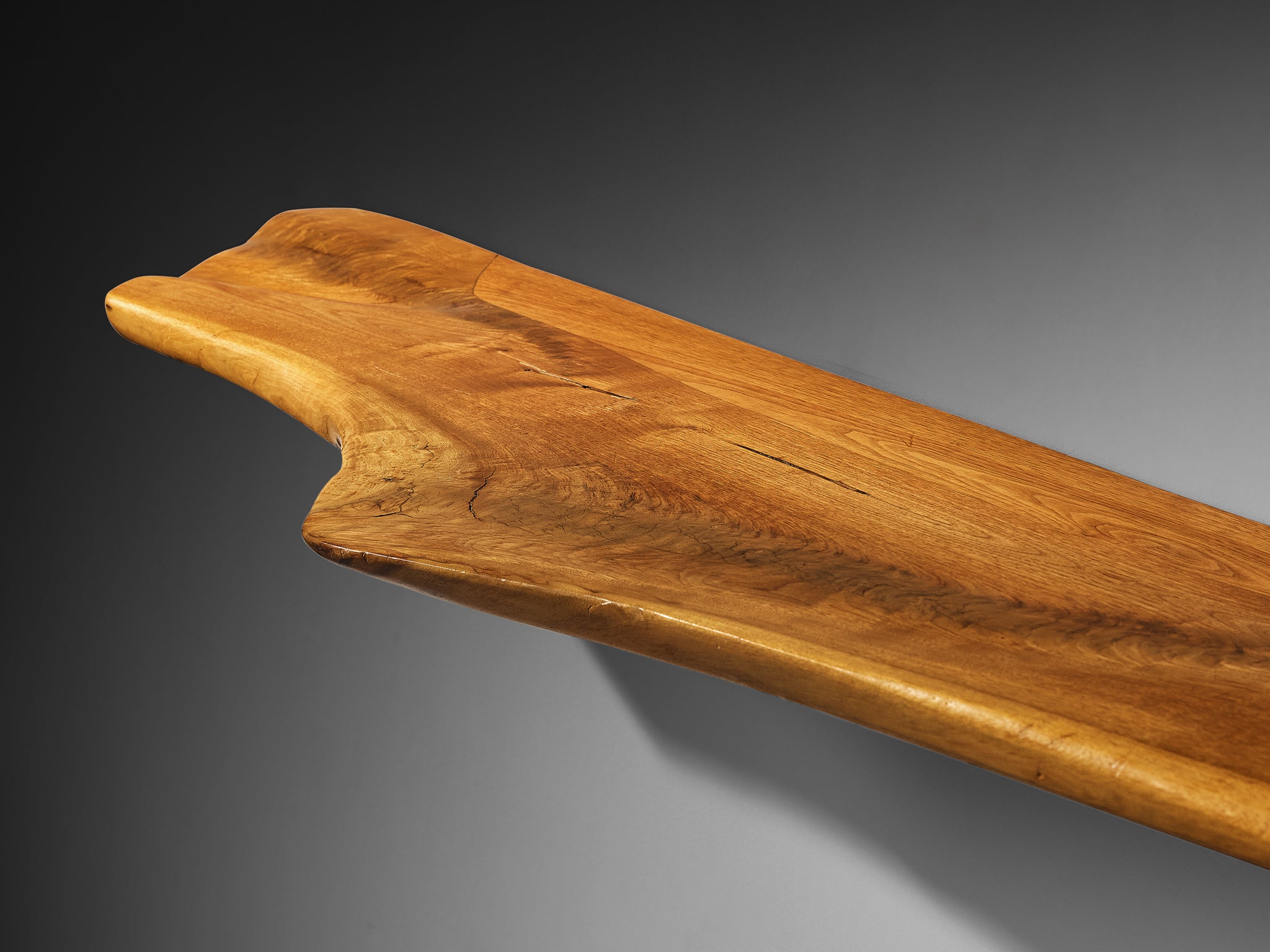 Phillip Lloyd Powell Wall-Mounted Console Shelf in Walnut Case pieces and storage cabinets Morentz