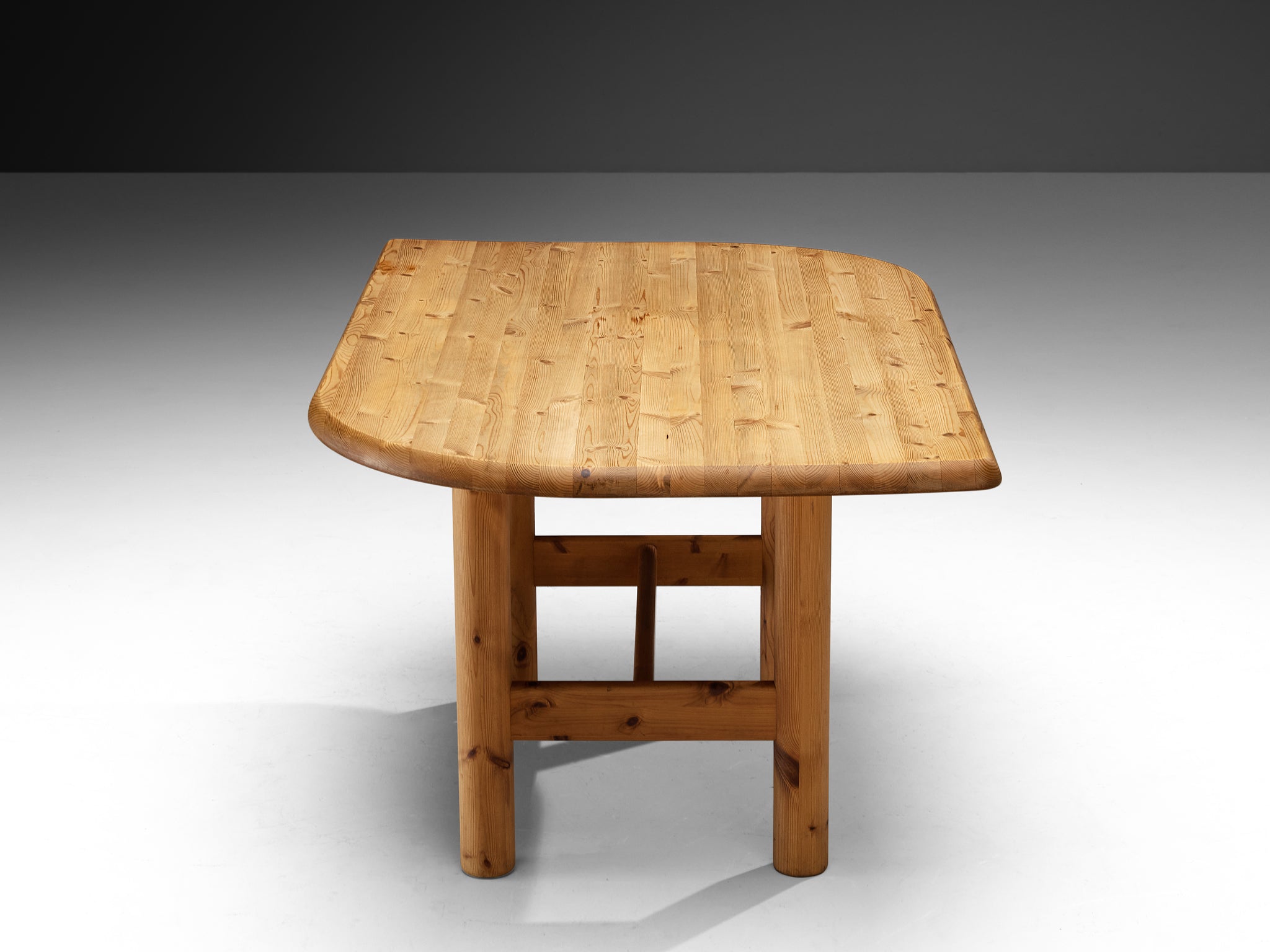 Danish Dining Table With Leaf Shaped Top in Solid Pine Tables Morentz