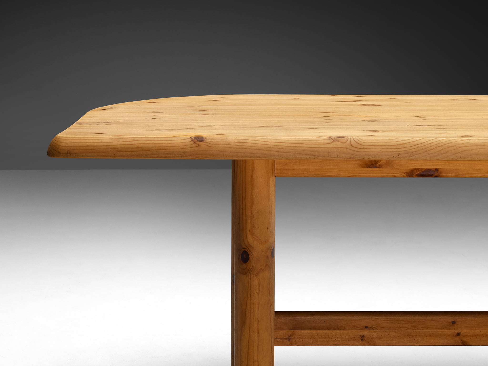 Danish Dining Table With Leaf Shaped Top in Solid Pine Tables Morentz