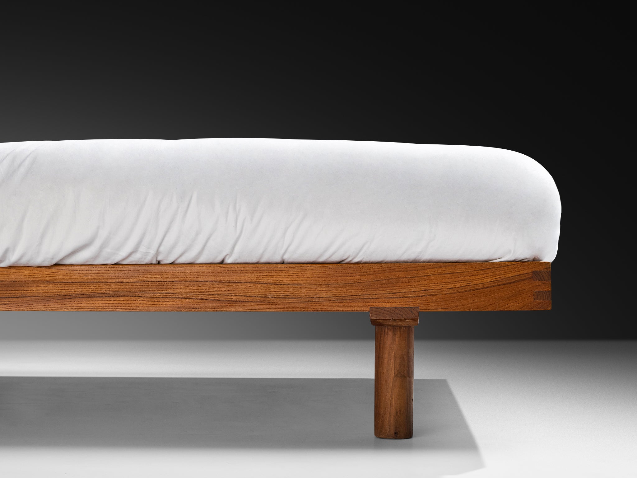 Early Pierre Chapo 'Godot' Queen Bed in Solid Elm More Furniture and Collectibles Morentz