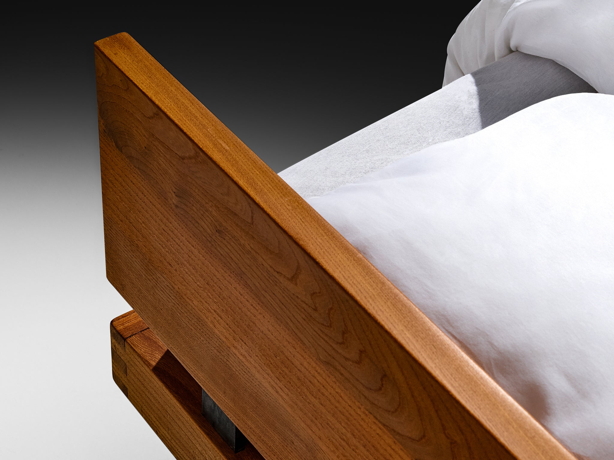 Early Pierre Chapo 'Godot' Queen Bed in Solid Elm More Furniture and Collectibles Morentz