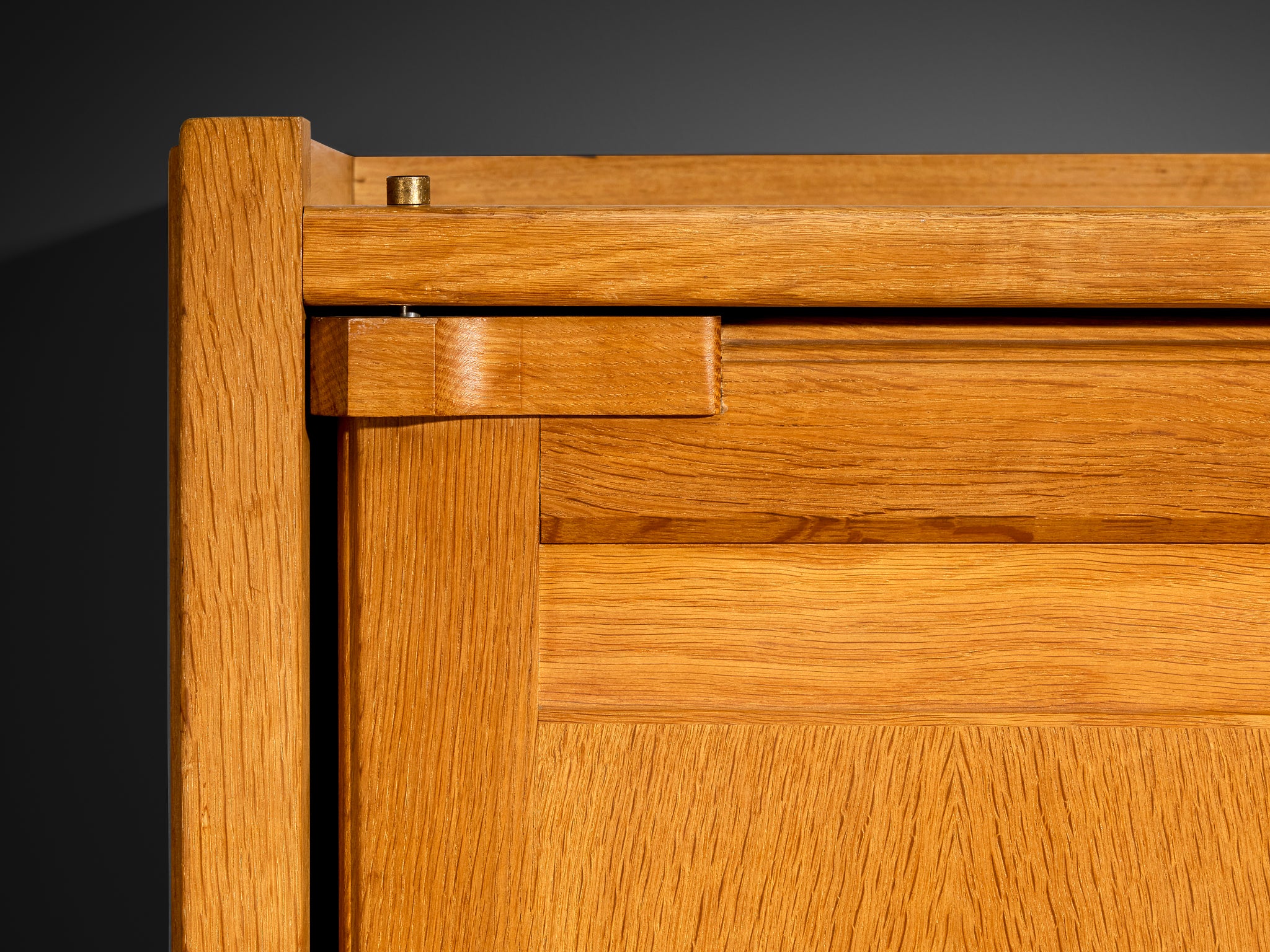 Guillerme & Chambron Large Cabinet or Wardrobe in Solid Oak Case pieces and storage cabinets Morentz