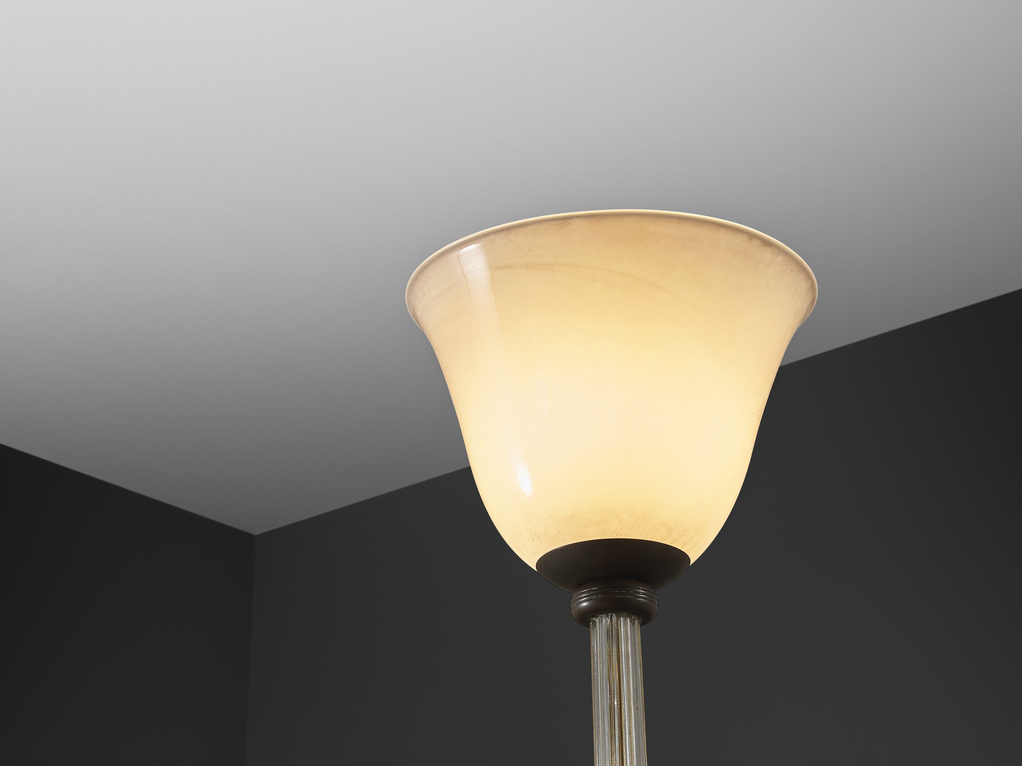 Tomaso Buzzi for Venini Floor Lamp in Alga Glass and Gold Leaf Lighting Morentz