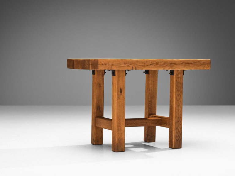 Mobichalet Brutalist Table in Warm Blond Oak