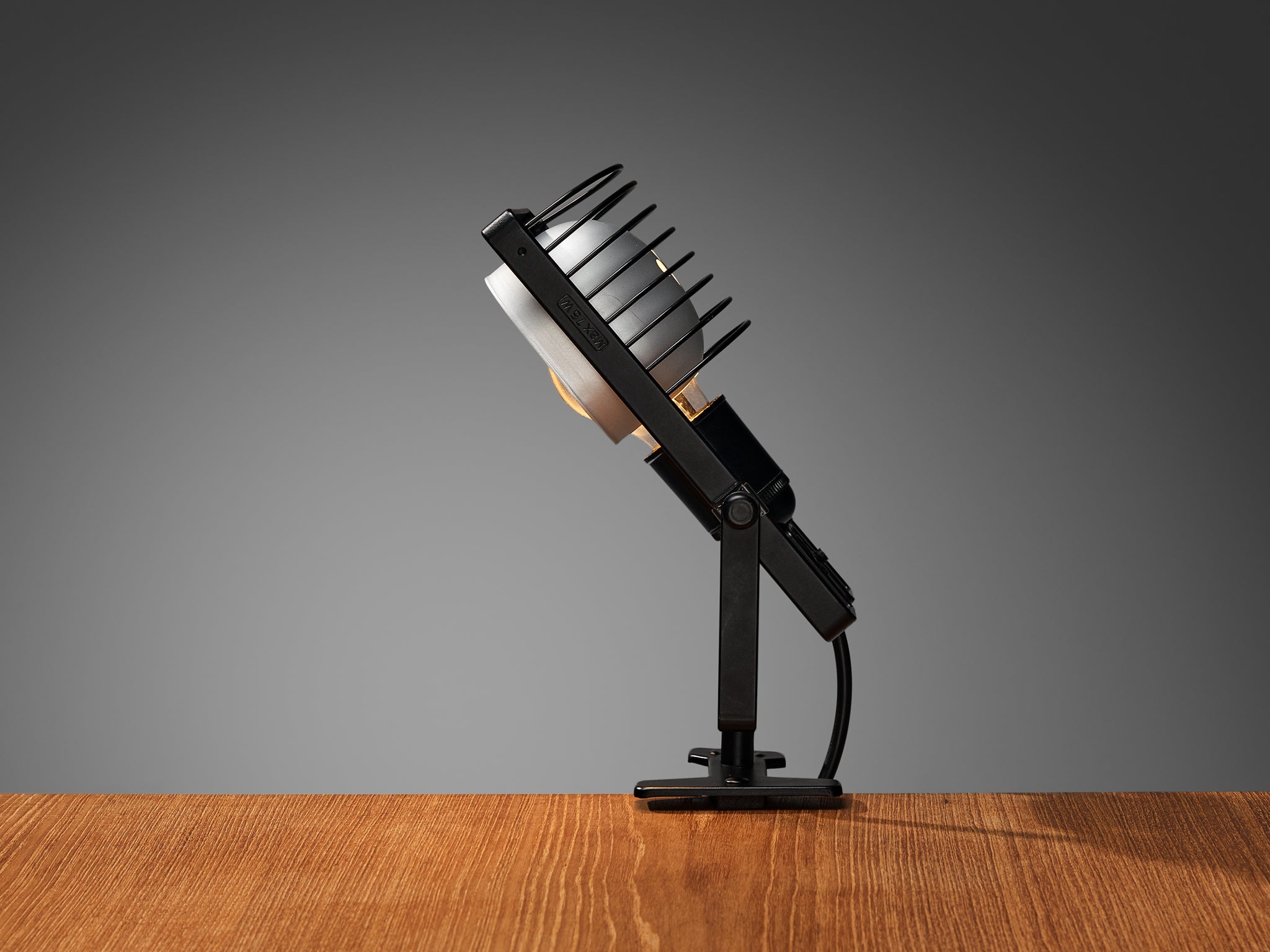 Ernesto Gismondi for Artemide 'Sintesi Faretto Morsetto' Black Clamp Light Lighting Morentz