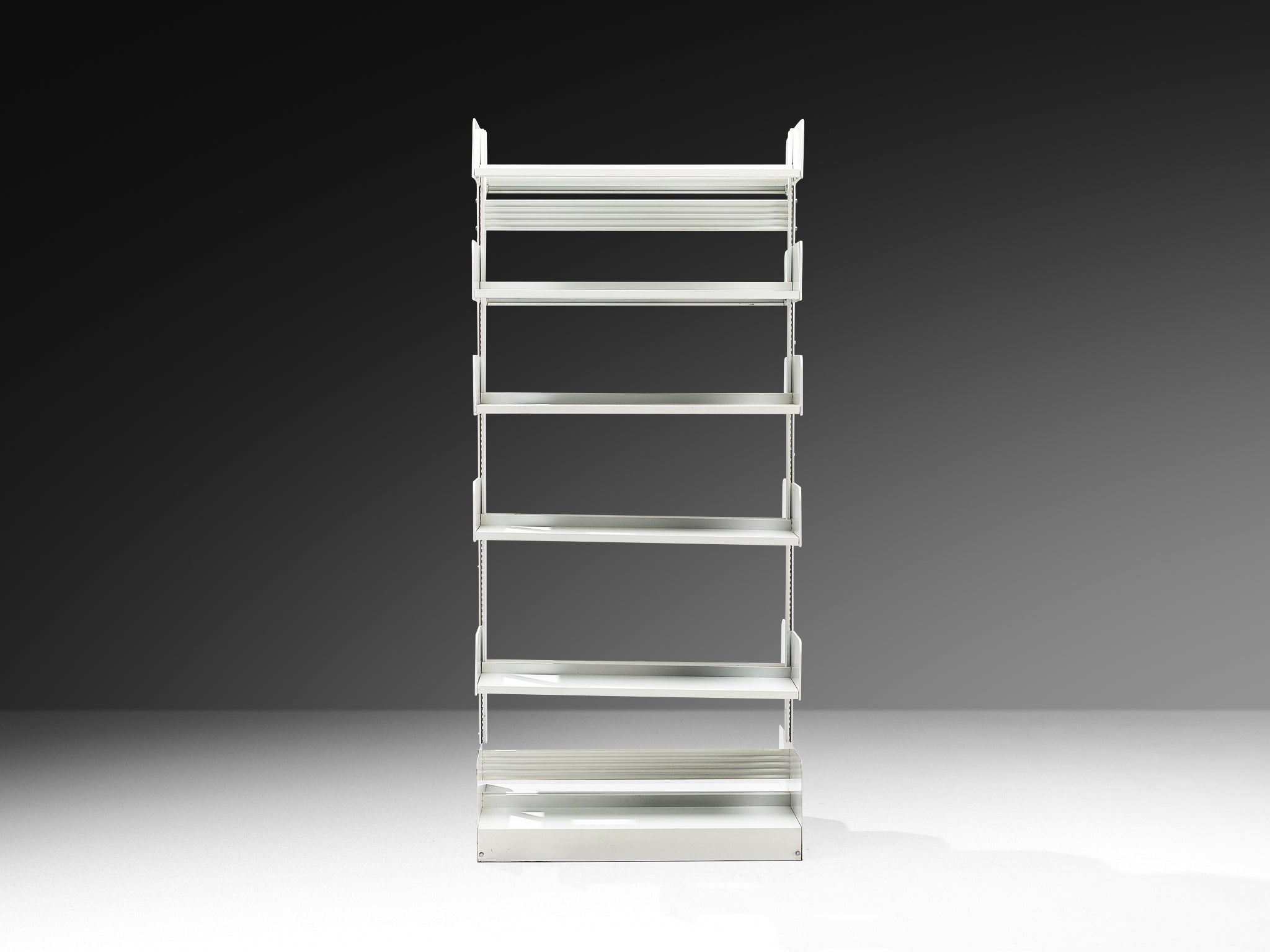 Lips Vago Double 'Congresso' Bookcase in White Steel