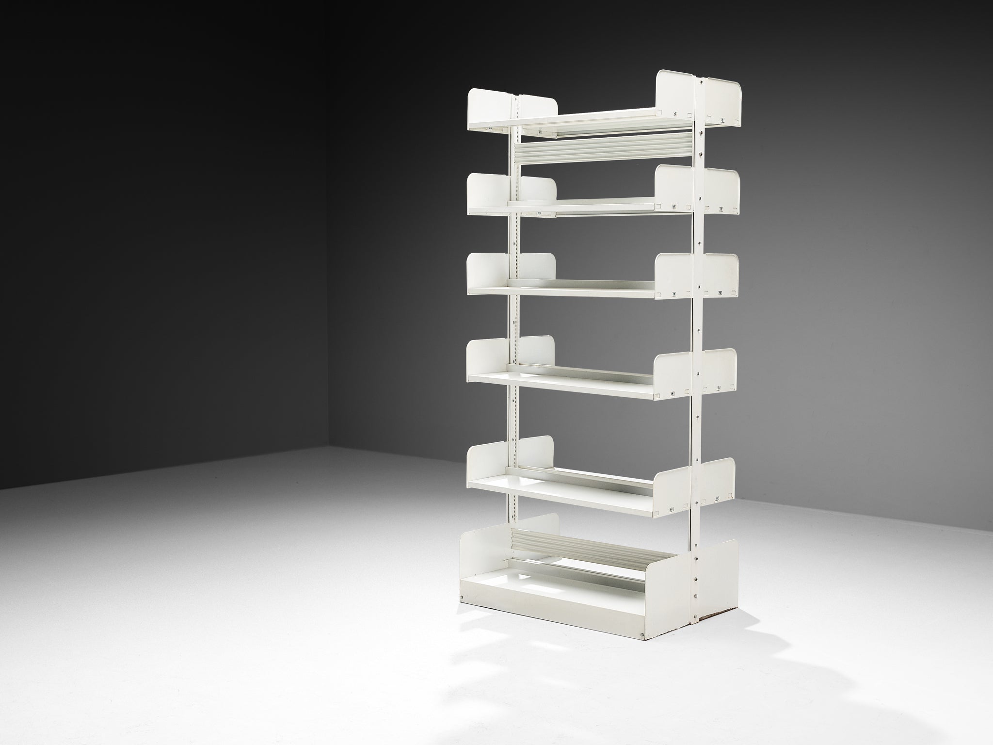 Lips Vago Double 'Congresso' Bookcase in White Steel