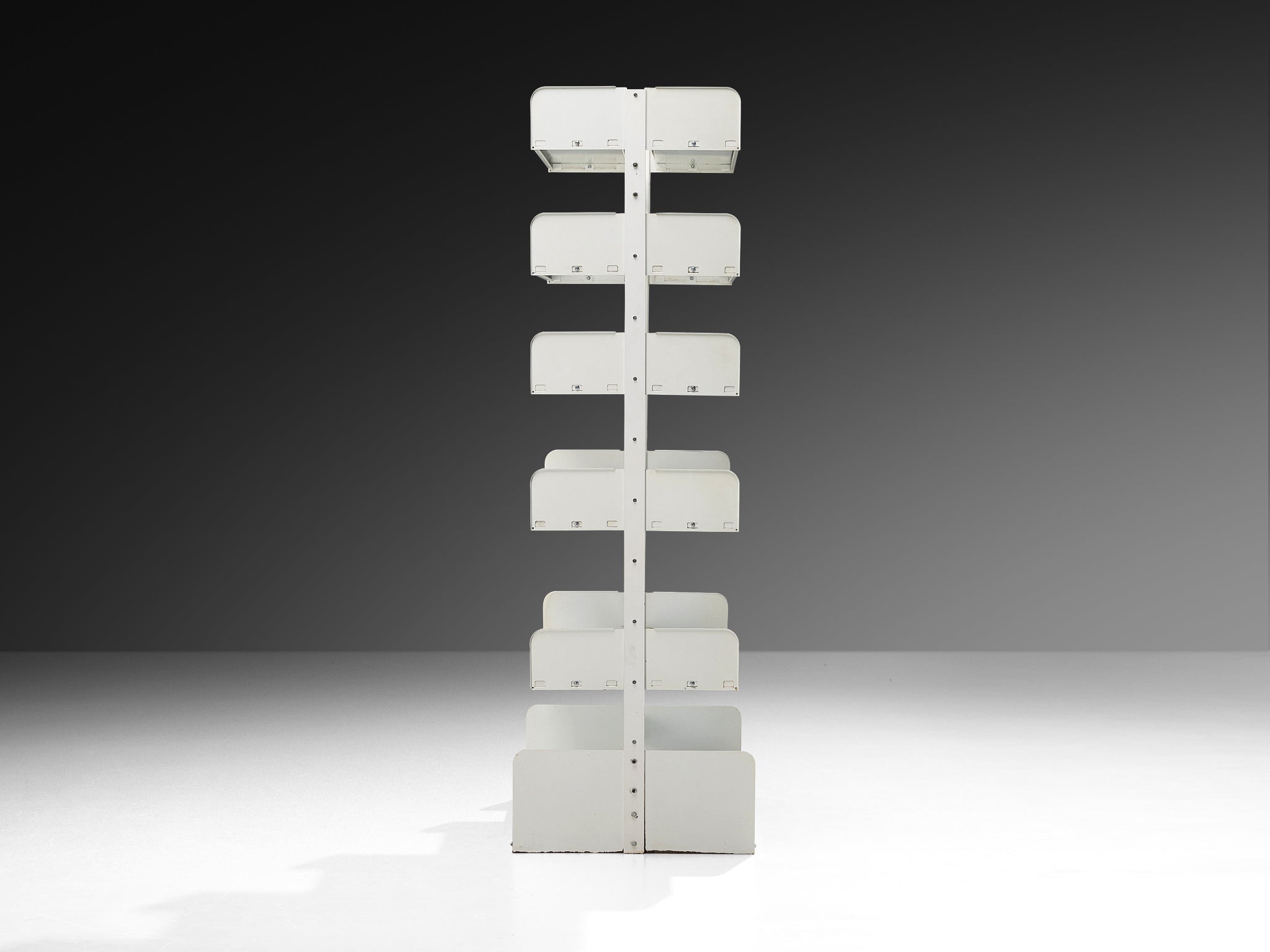 Lips Vago Double 'Congresso' Bookcase in White Steel
