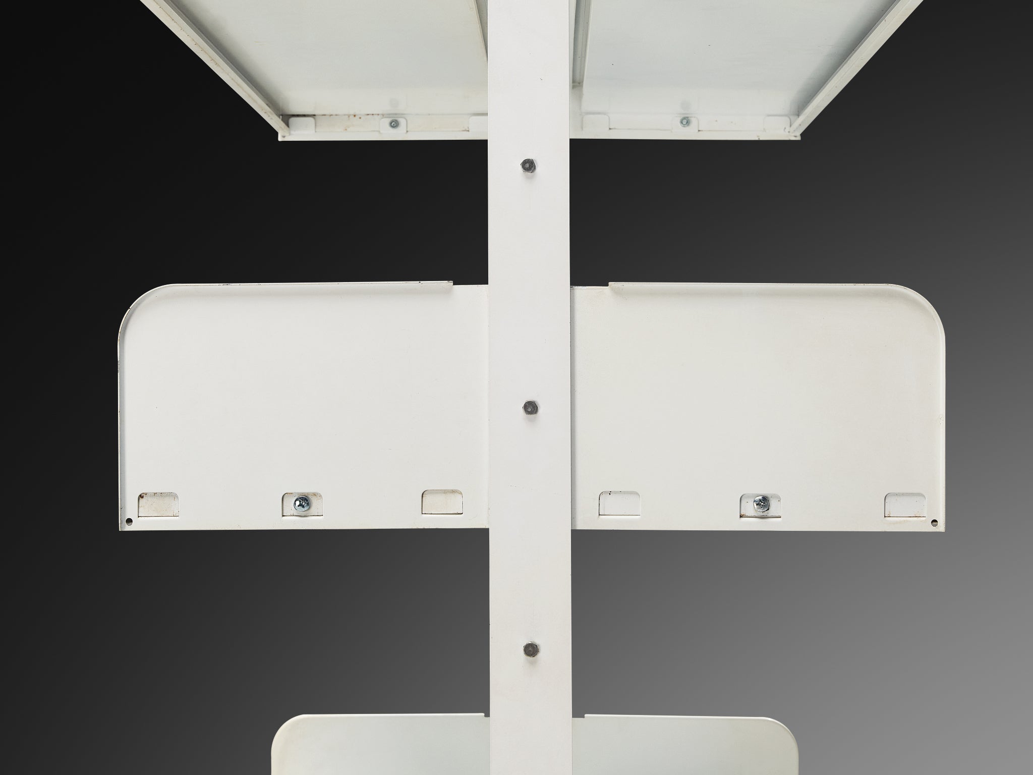Lips Vago Double 'Congresso' Bookcase in White Steel