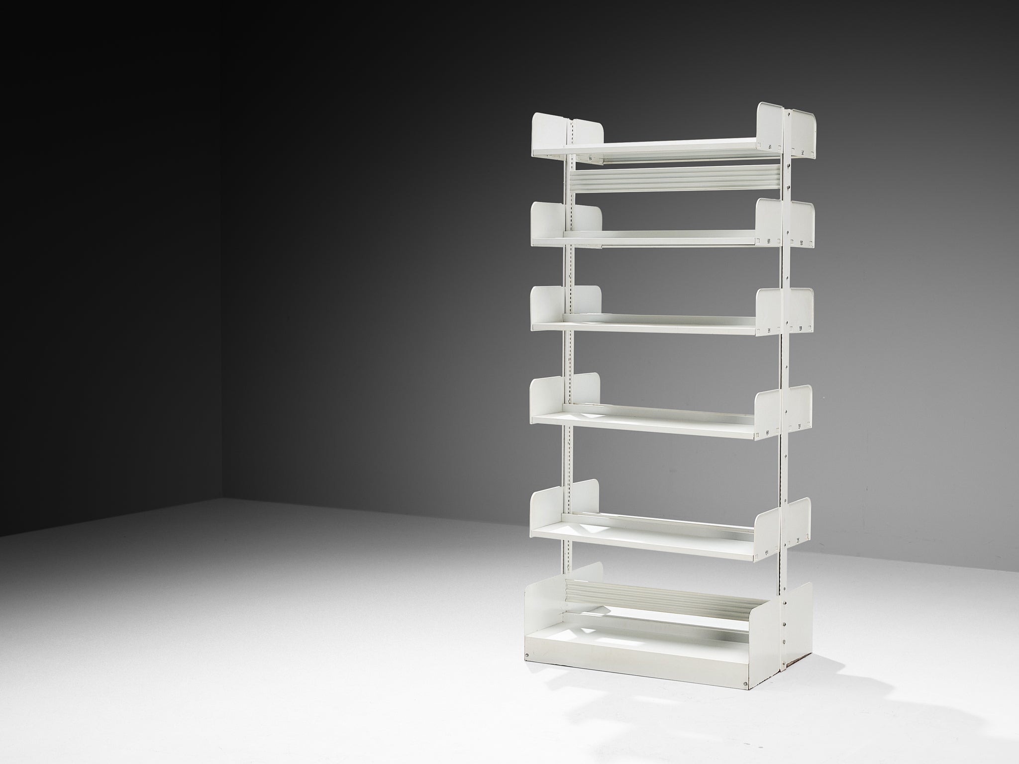 Lips Vago Double 'Congresso' Bookcase in White Steel