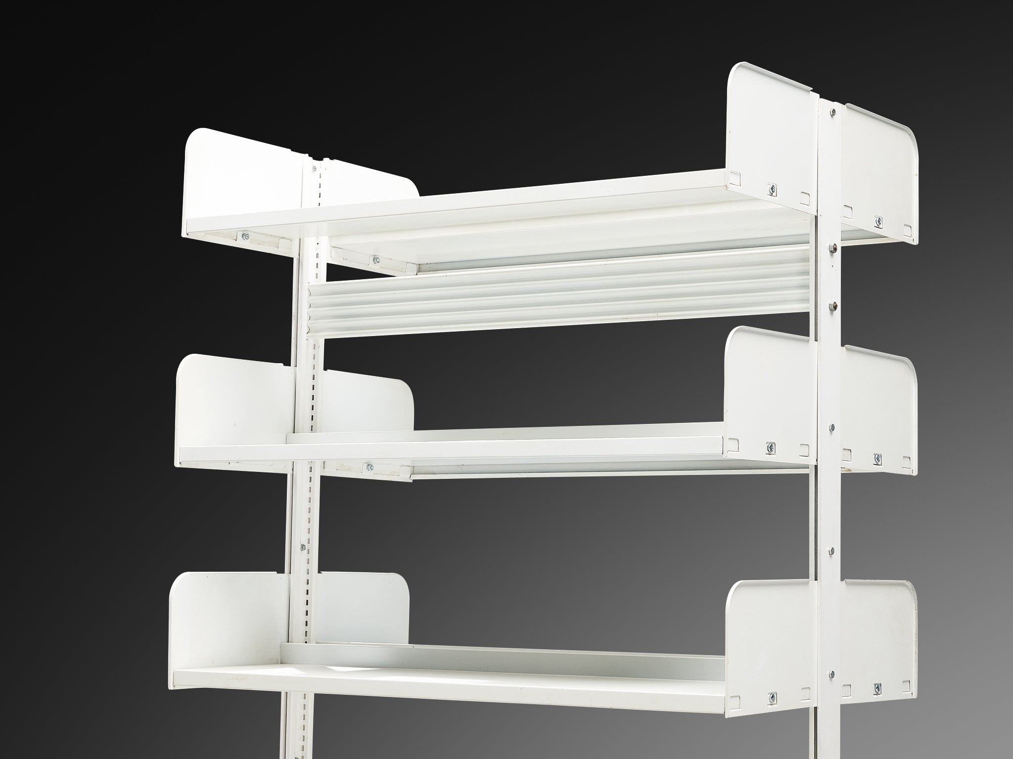 Lips Vago Double 'Congresso' Bookcase in White Steel