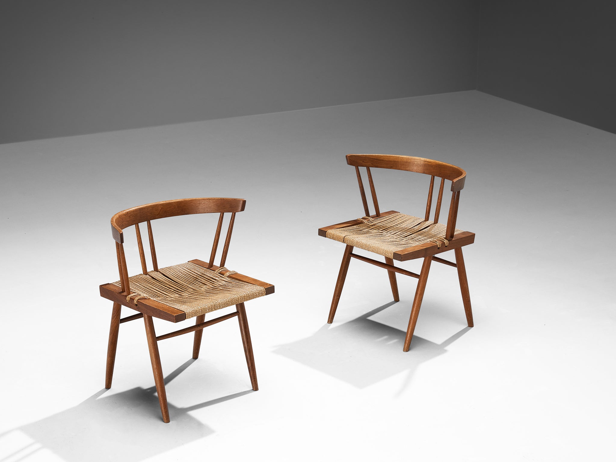 Nakashima 'Grassseated Chairs' in Walnut and Sea Grass Morentz