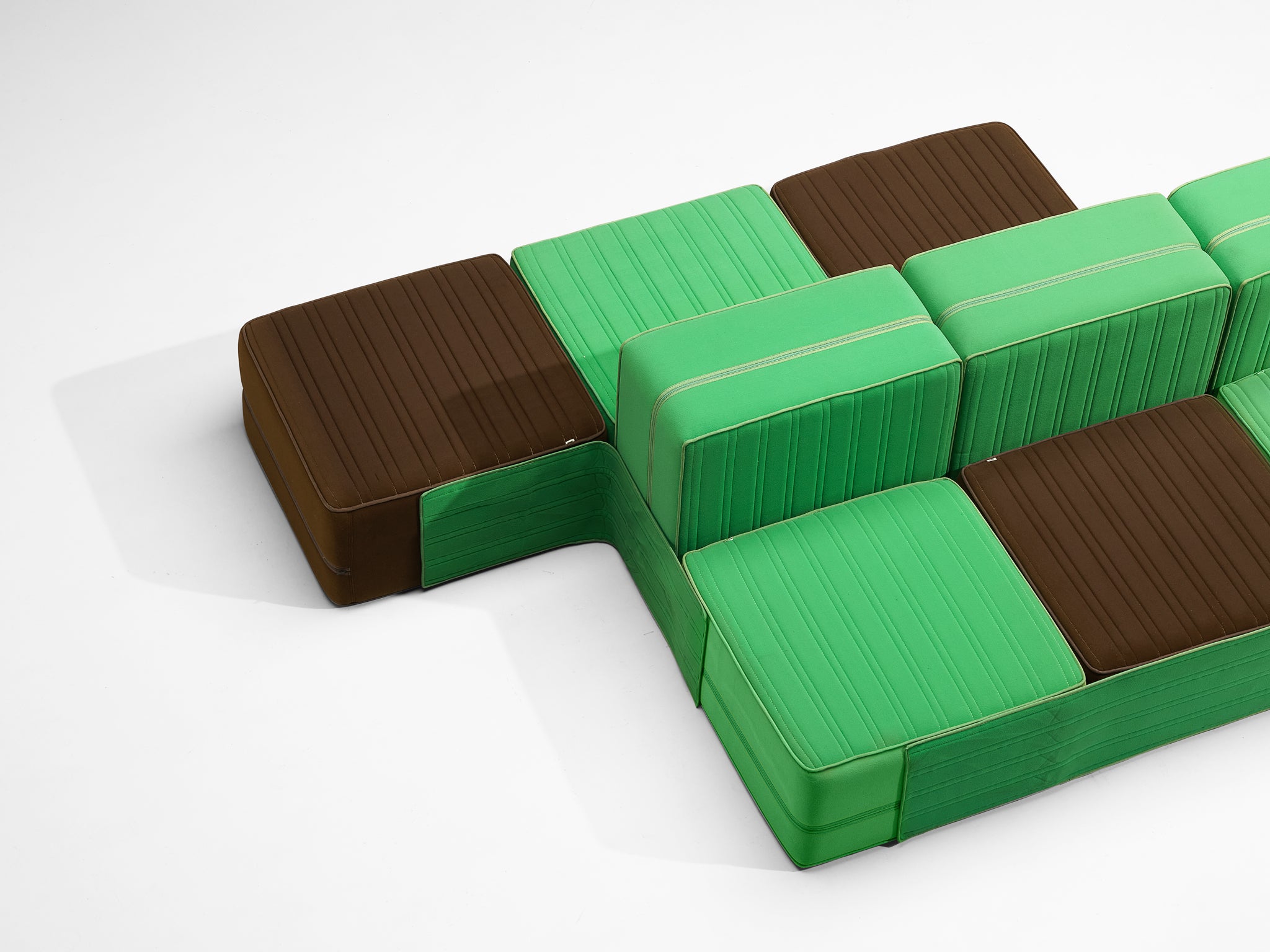 De Pas, D’Urbino & Lomazzi for Zanotta 'Settebello' Sectional Sofa Seating Morentz