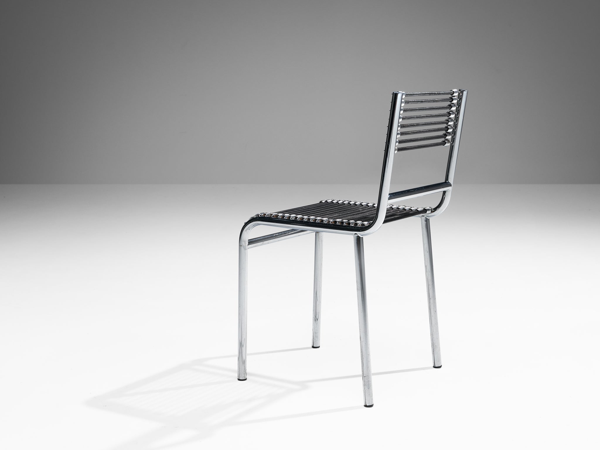 René Herbst 'Sandows' Dining Chair in Steel and Cord seating Morentz