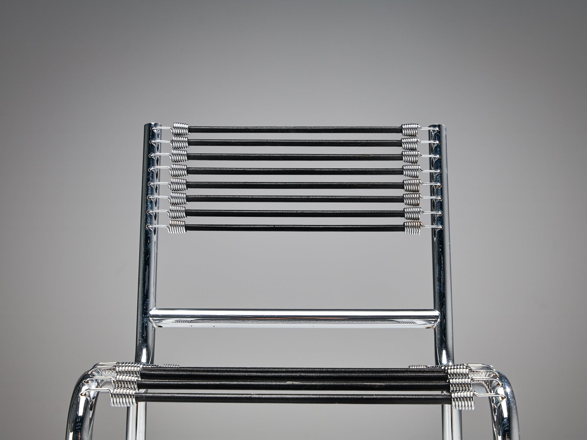 René Herbst 'Sandows' Dining Chair in Steel and Cord seating Morentz