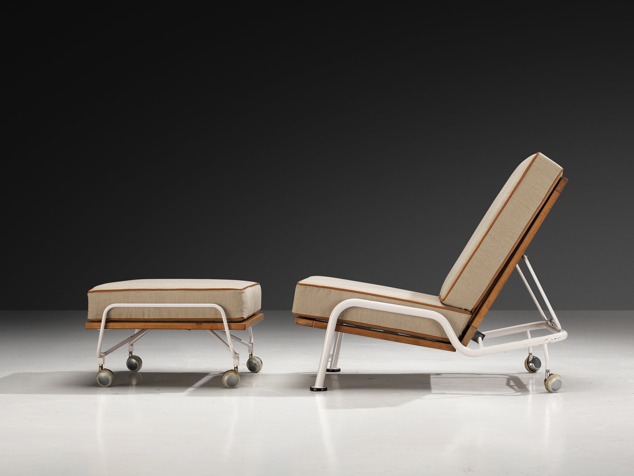 Hans Wegner for Getama Rare ‘GE 440’ Lounge Chair with Ottoman Seating Morentz