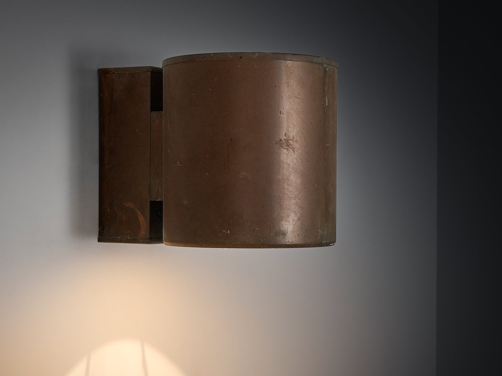 Large Swedish Wall Lights in Patinated Copper Lighting Morentz