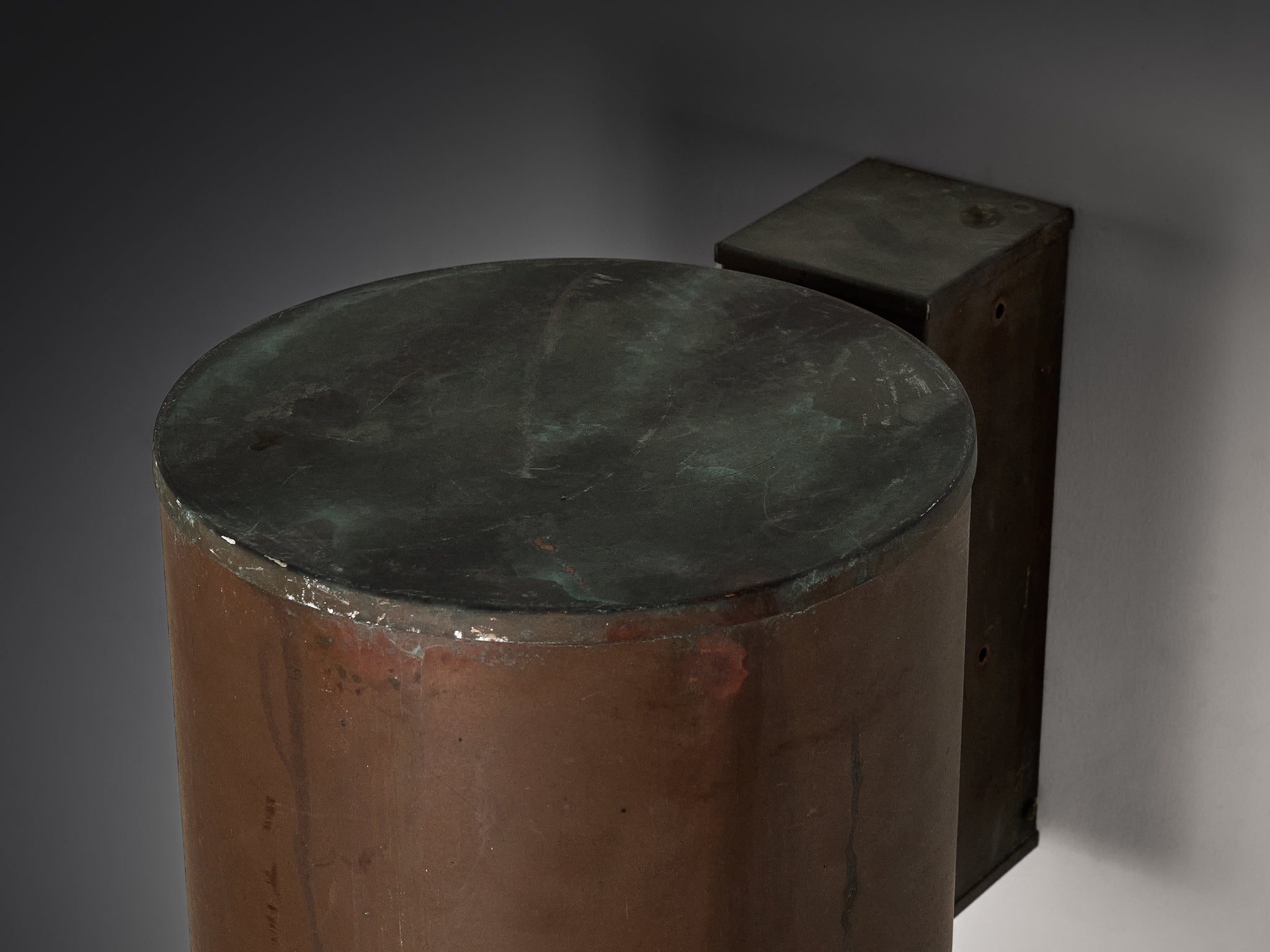 Large Swedish Wall Lights in Patinated Copper Lighting Morentz