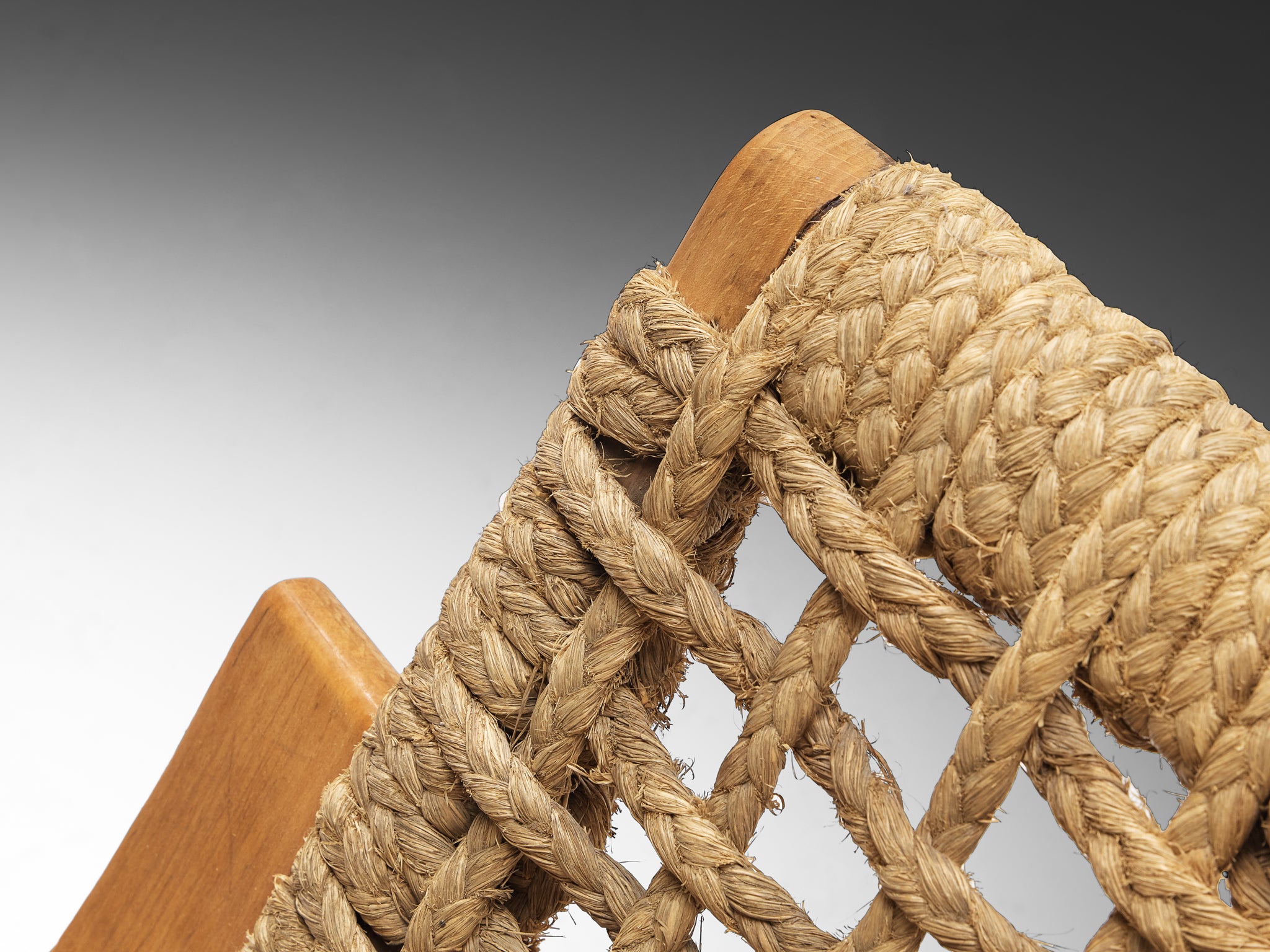 Rare 1930s Alvar Aalto for Stylclair in Plywood and Braided Straw Seating Morentz