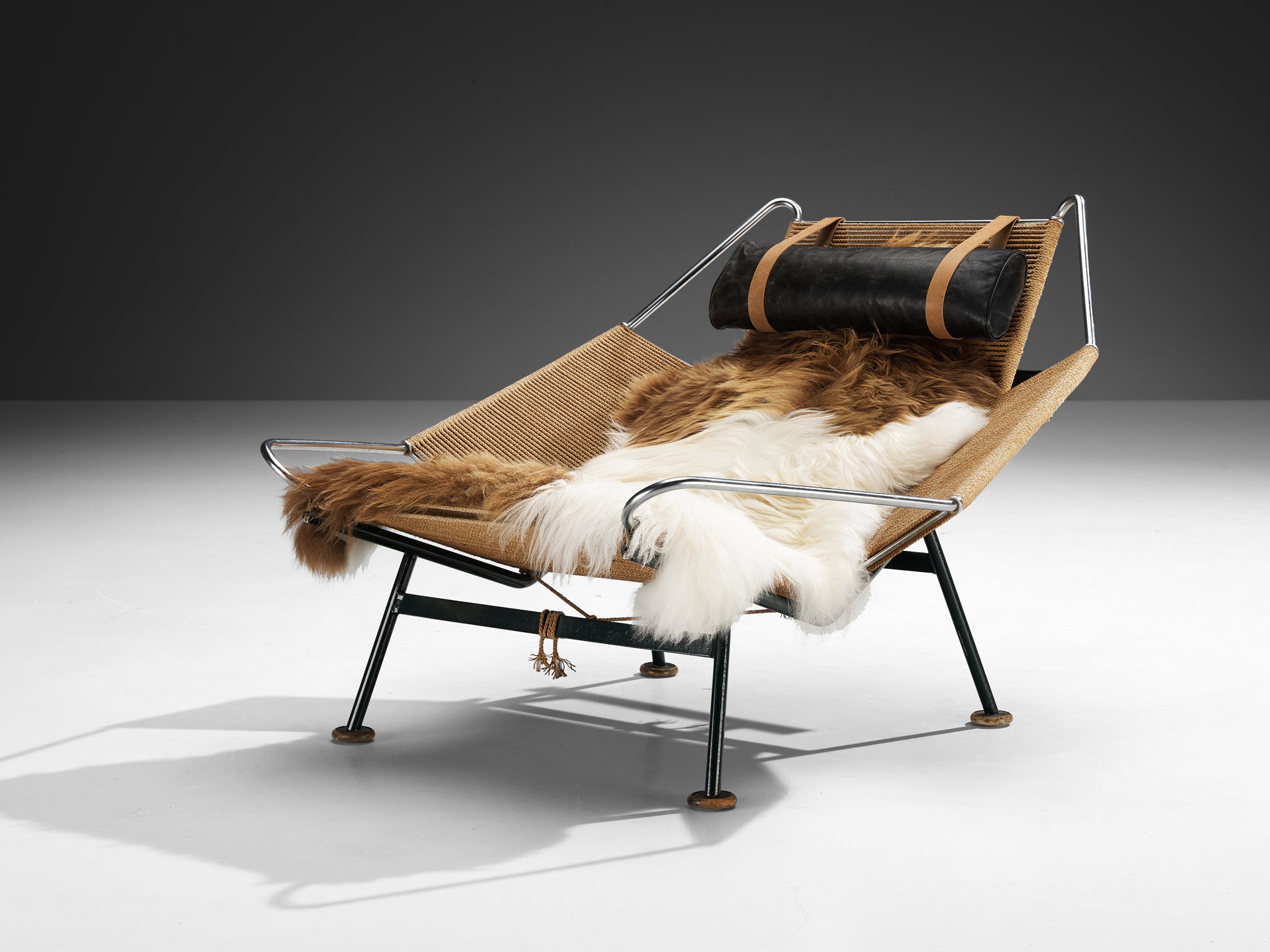 Iconic Hans Wegner ‘Flag Halyard’ Lounge Chairs Early Edition Model GE225 Seating Morentz