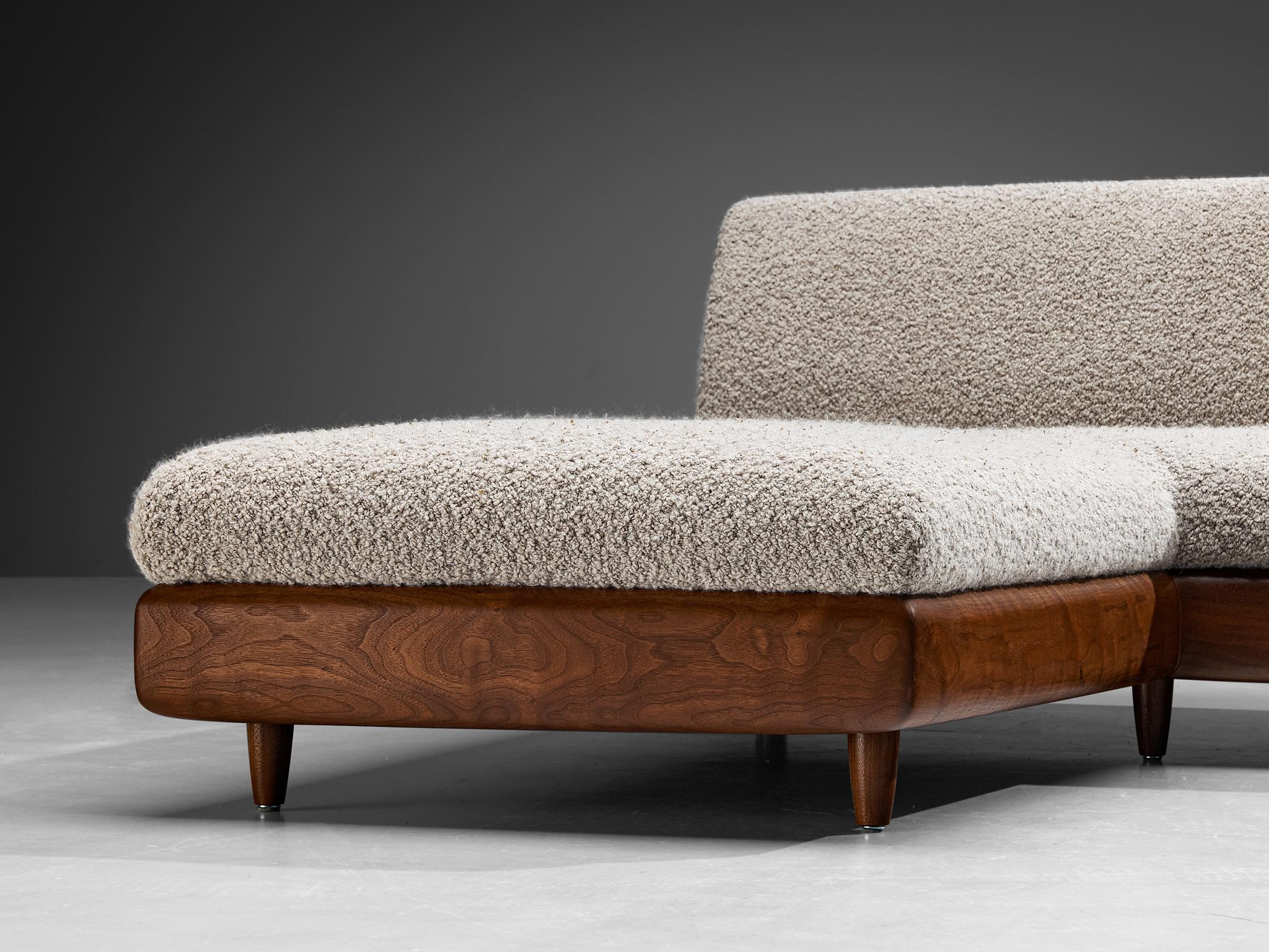 Adrian Pearsall Grand Boomerang Sofa Upholstered in Luxurious Pierre Frey