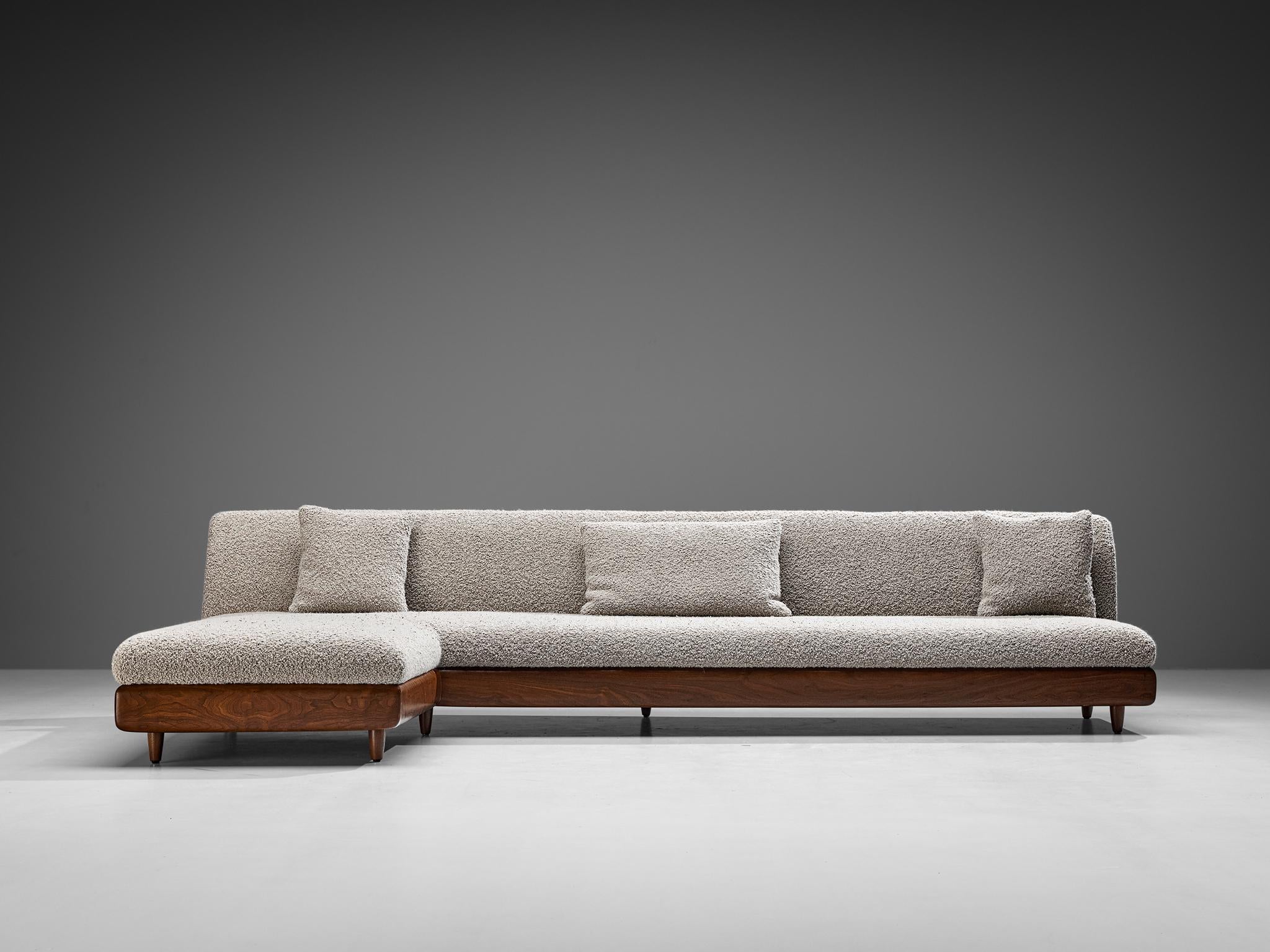 Adrian Pearsall Grand Boomerang Sofa Upholstered in Luxurious Pierre Frey